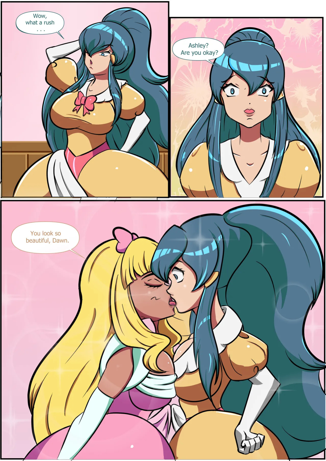 [Flechitas] Ashley and Dawn's Sexy Dress-up (Pokemon)