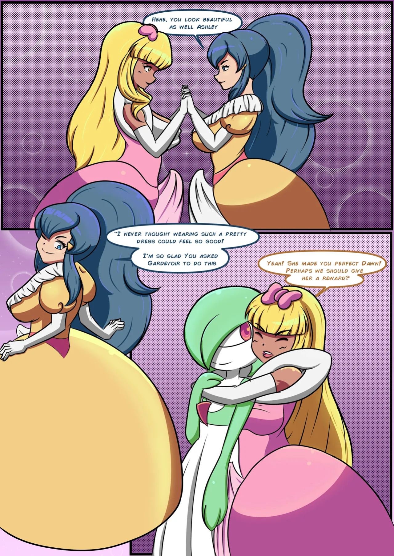 [Flechitas] Ashley and Dawn's Sexy Dress-up (Pokemon)