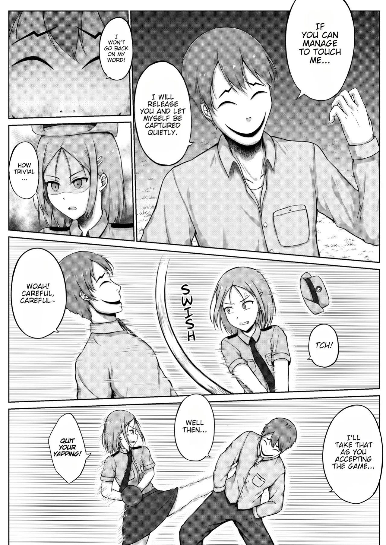 [Nisusu] Fukei to Kusuguri Yuukaihan | The Policewoman and the Tickling Kidnapper [English]