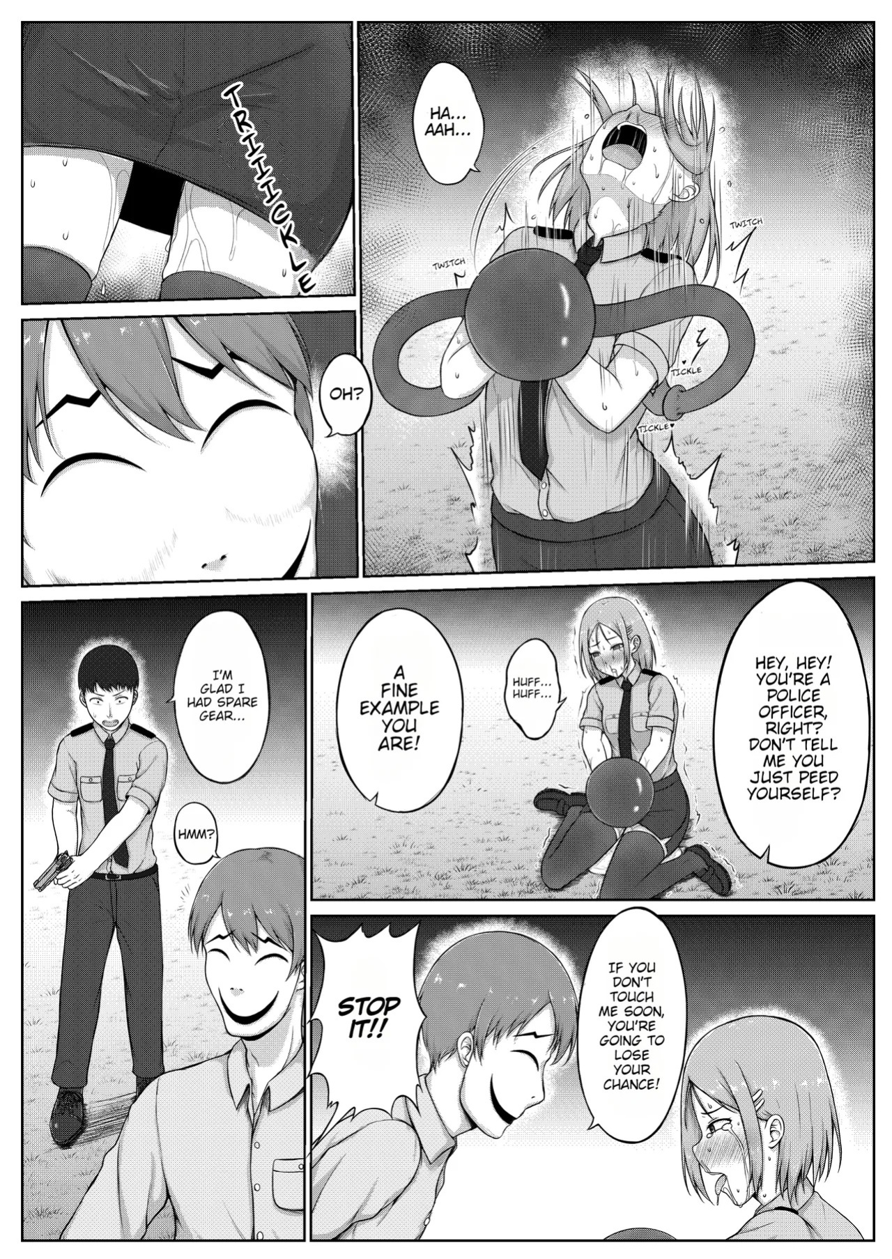 [Nisusu] Fukei to Kusuguri Yuukaihan | The Policewoman and the Tickling Kidnapper [English]