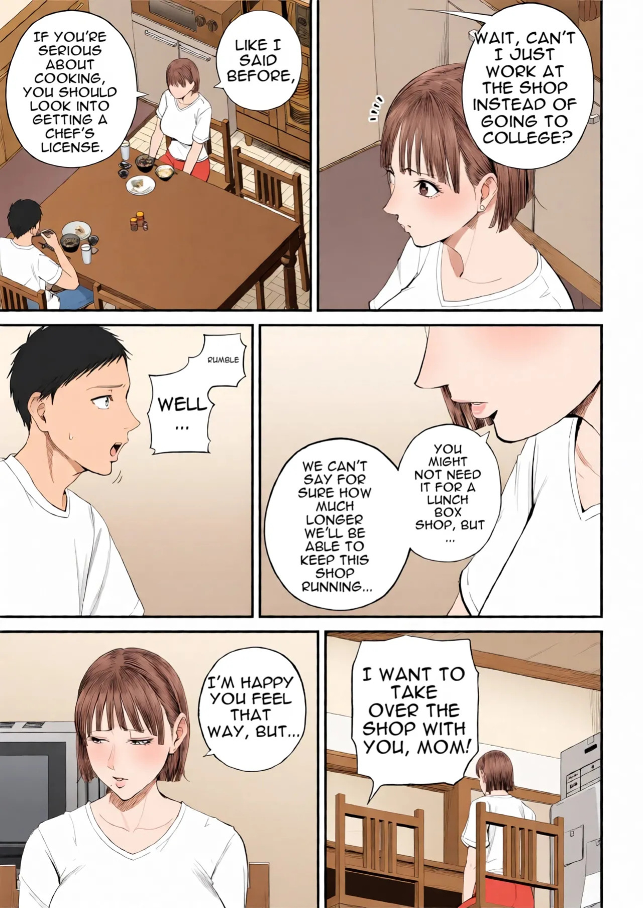 [Shiono Kou] Mother-Son Affair I really love my mom we're having sex today [English] [Colorized]
