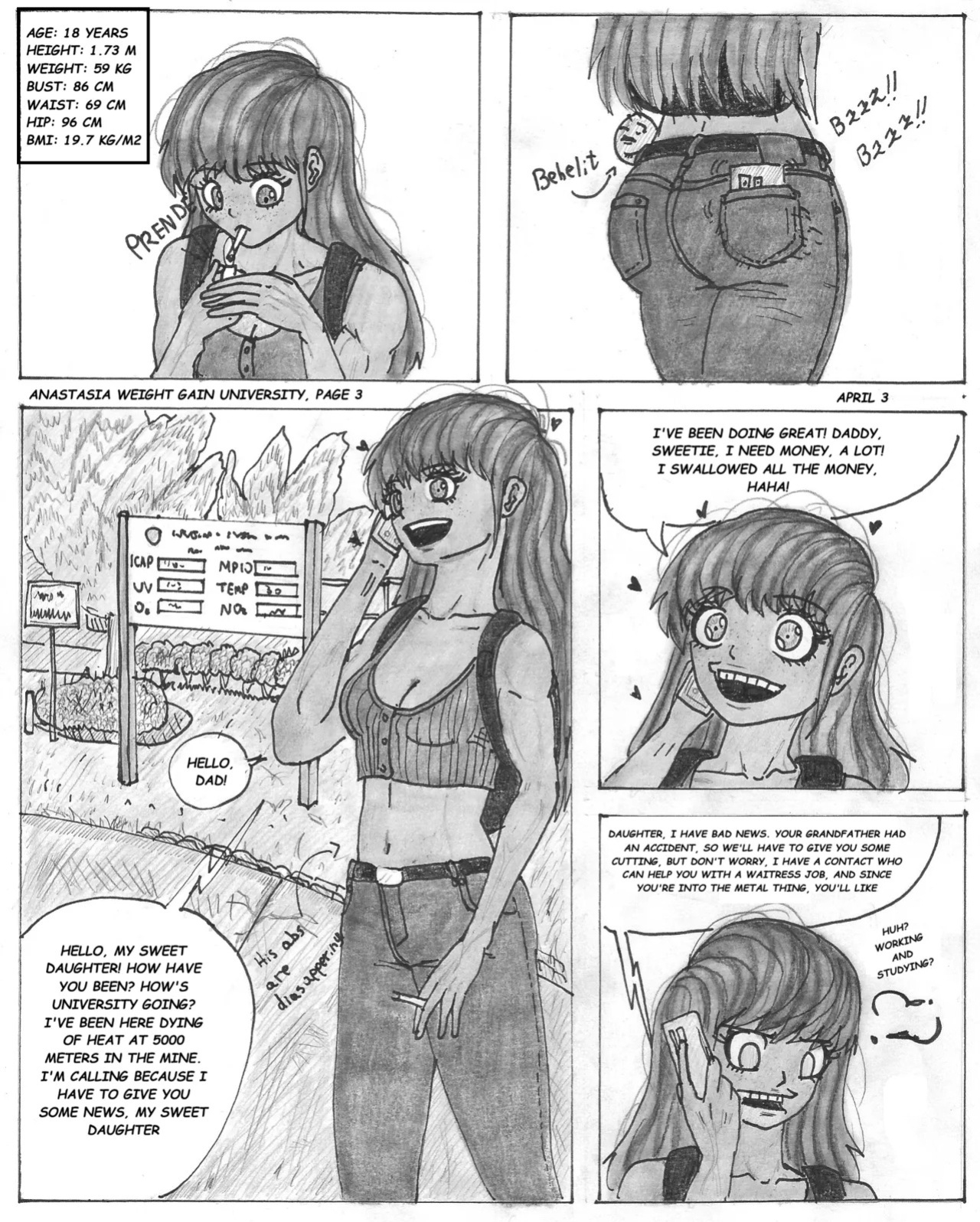 ANASTASIA WEIGHT GAIN IN UNIVERSITY