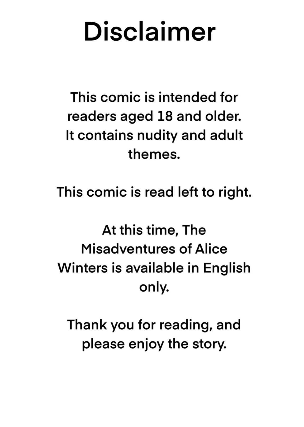 [nashdnash2007] The Misadventures of Alice Winters: Chapter 1