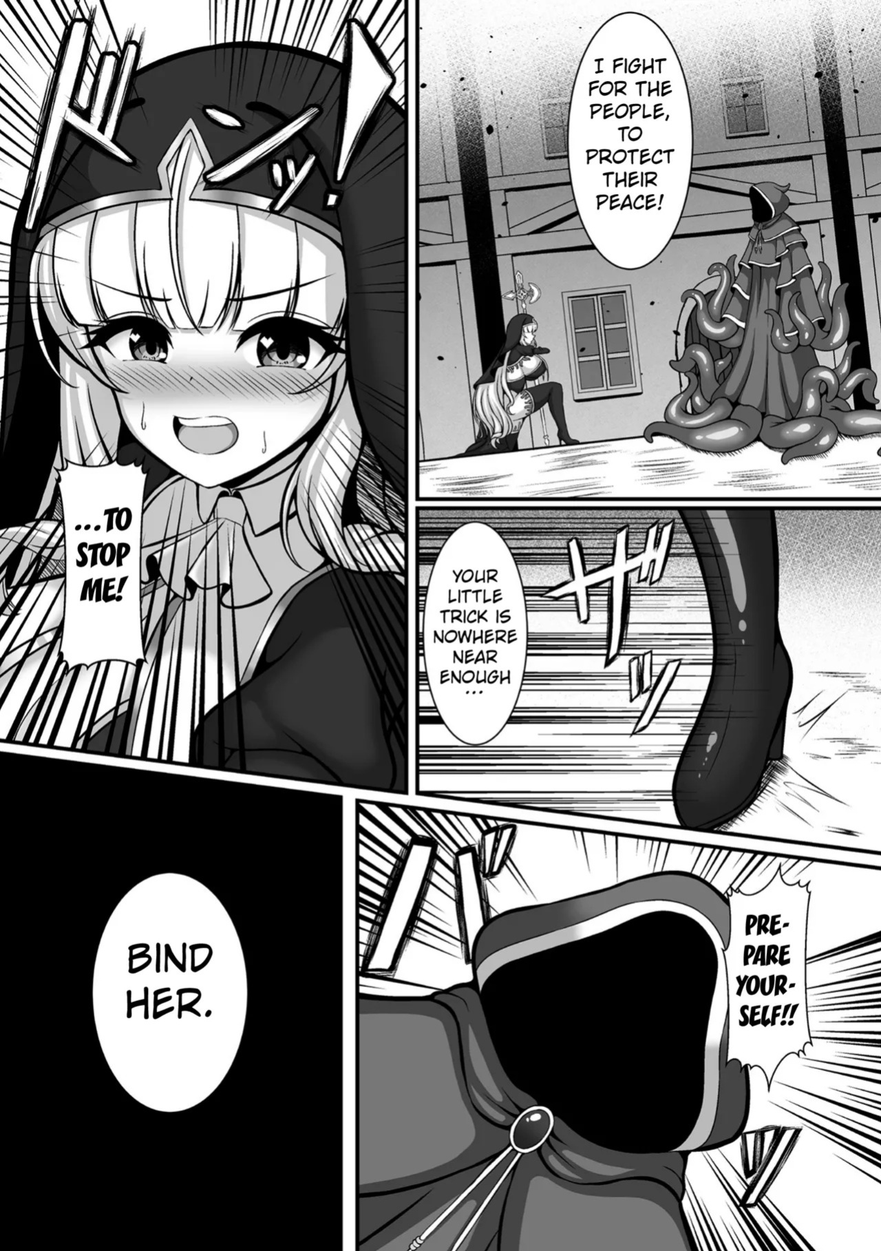 [Natsuhara Aru] The Exorcist Sister Freesia ([Anthology] 2D Comic Magazine Akuochi Shokushufuku Vol.1) [Digital] [English] [Kuraudo]