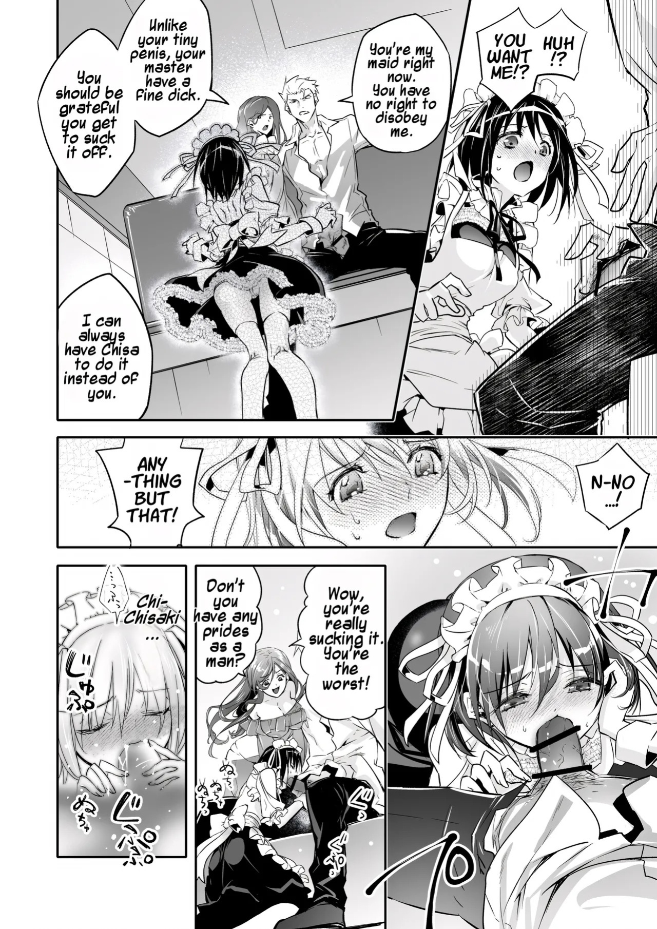 [Chijoku An (Cardinal)] Mesu Ochi no Kashaku ~Tsuma o Netotta Otoko no Seitenka Maid ni Sareta Seinen~ | A Fallen Woman's Remorse ~A Young Man Turned Into a Sex-Changed Maid by the Man Who Stole His Wife~ [English] [Maika]