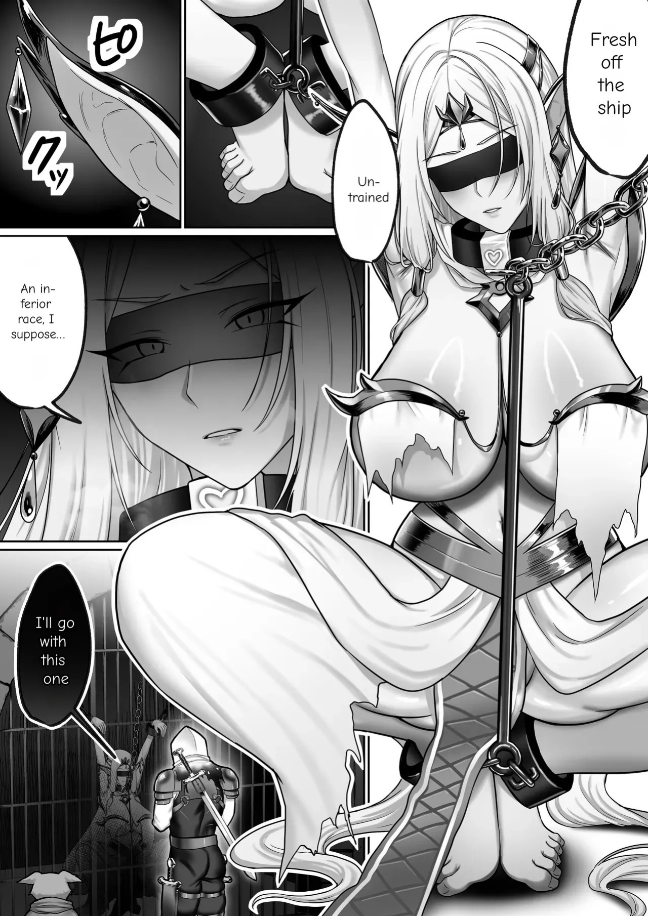 [Poki no Ie (Pochikin, Chinpoki)] "Zettai Osu" Kanzen Seifuku (Kairaku Izon) ~Bakunyuu Elf Joou ga Ochiru made~ | Until the Big-Breasted Elf Queen Falls [English]