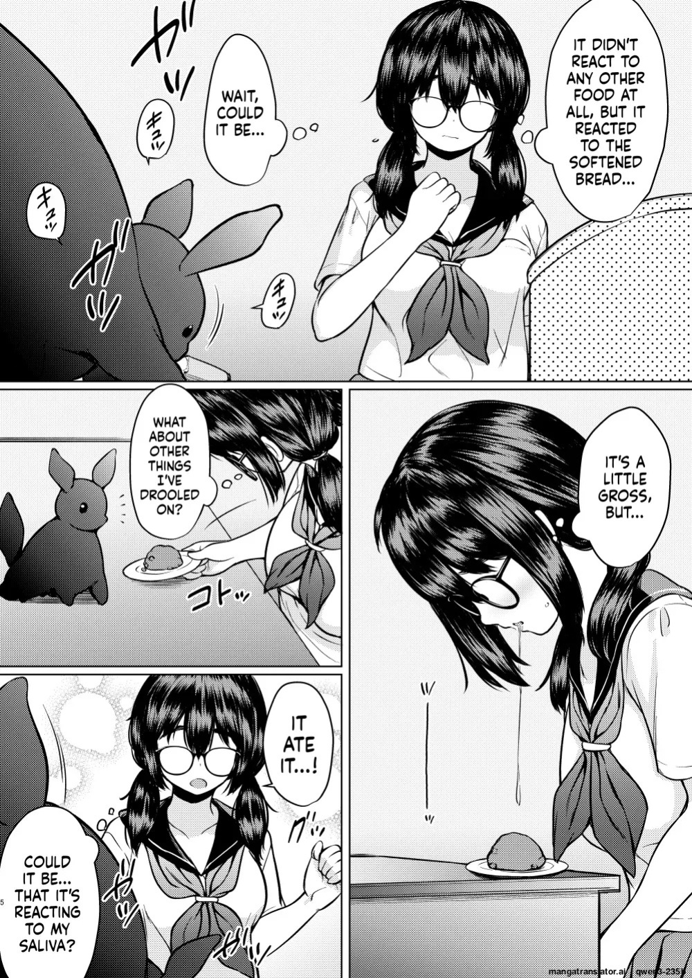 [Neko Kan (Nuko Yarou)] Hirotta Shokushu Seibutsu ni Naedoko ni Sareteshimau Kyonyuu Jimi Megane-chan no Hanashi [English] [SCANMTL]