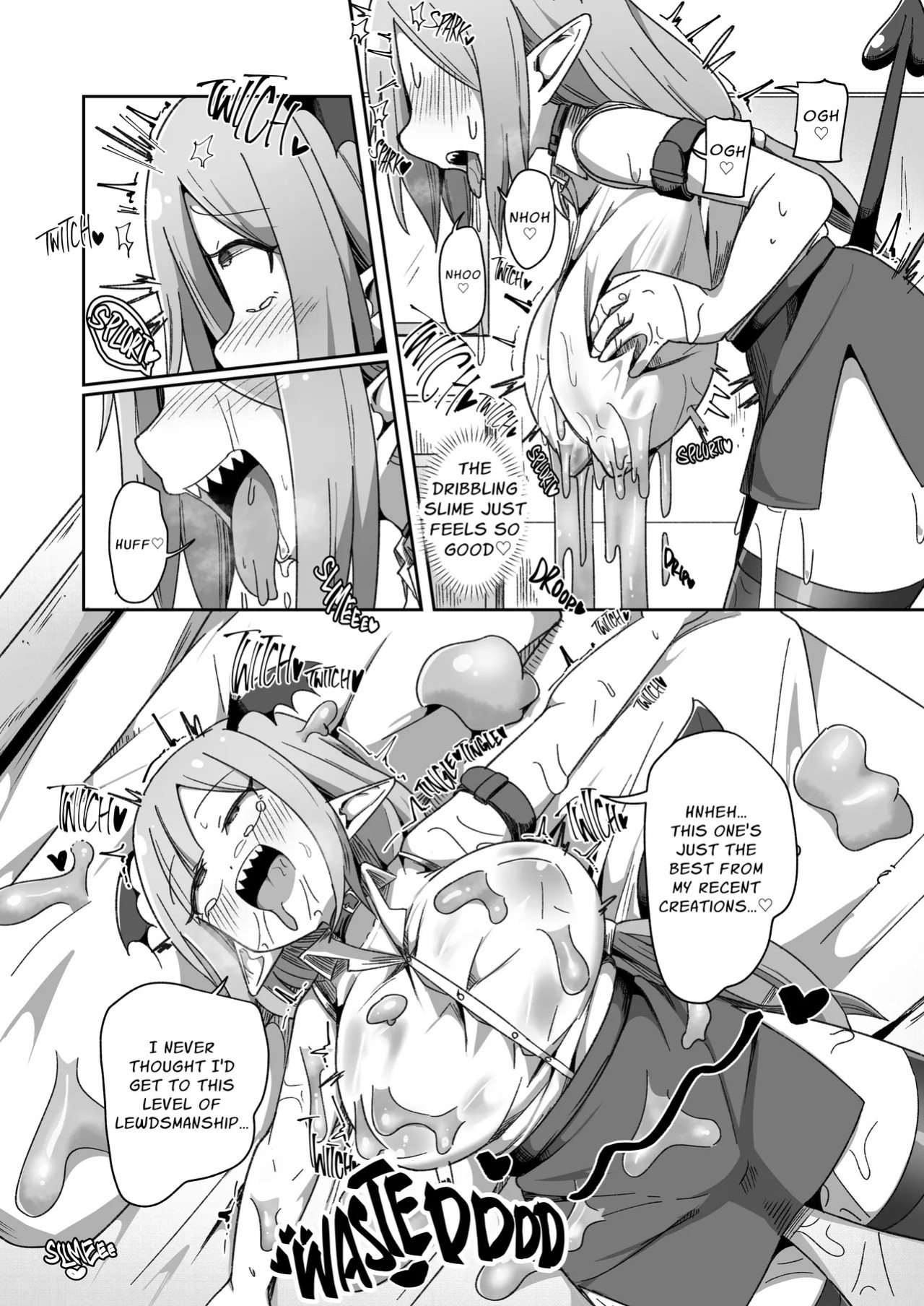 [Echie Kokufuku Aka (Monota)] Kaisha no Kane de Tsukutta Ero Dungeon de Soudai na Onani o Suru Monster Shain-chan | Embezzlement, Ho: Wagie Monster-chan Builds Her Very Own Goon Cave Dungeon [English] [grimalkin]
