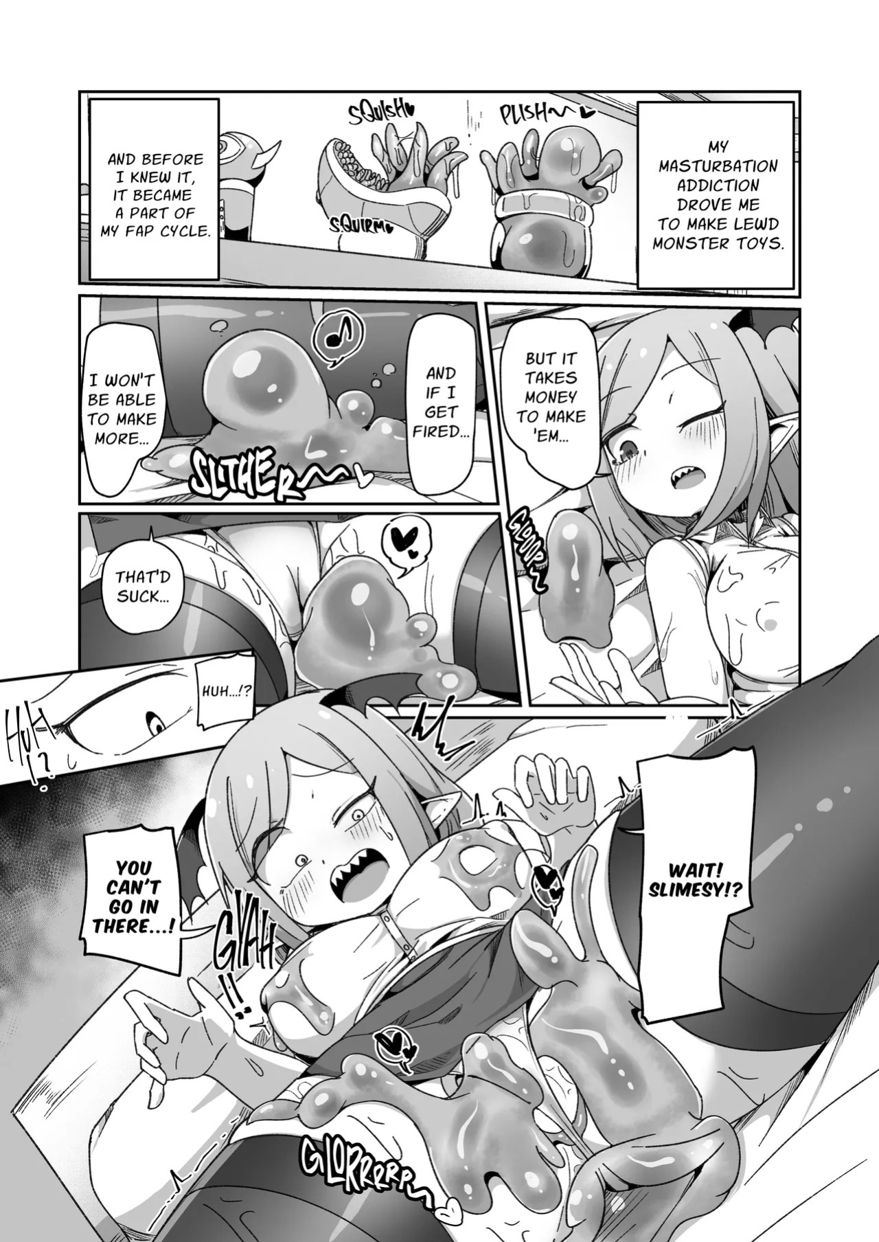 [Echie Kokufuku Aka (Monota)] Kaisha no Kane de Tsukutta Ero Dungeon de Soudai na Onani o Suru Monster Shain-chan | Embezzlement, Ho: Wagie Monster-chan Builds Her Very Own Goon Cave Dungeon [English] [grimalkin]