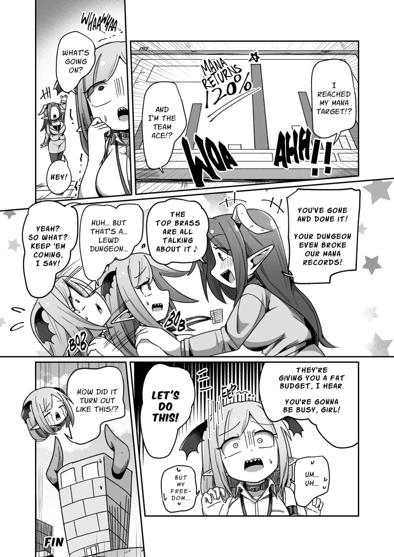 [Echie Kokufuku Aka (Monota)] Kaisha no Kane de Tsukutta Ero Dungeon de Soudai na Onani o Suru Monster Shain-chan | Embezzlement, Ho: Wagie Monster-chan Builds Her Very Own Goon Cave Dungeon [English] [grimalkin]