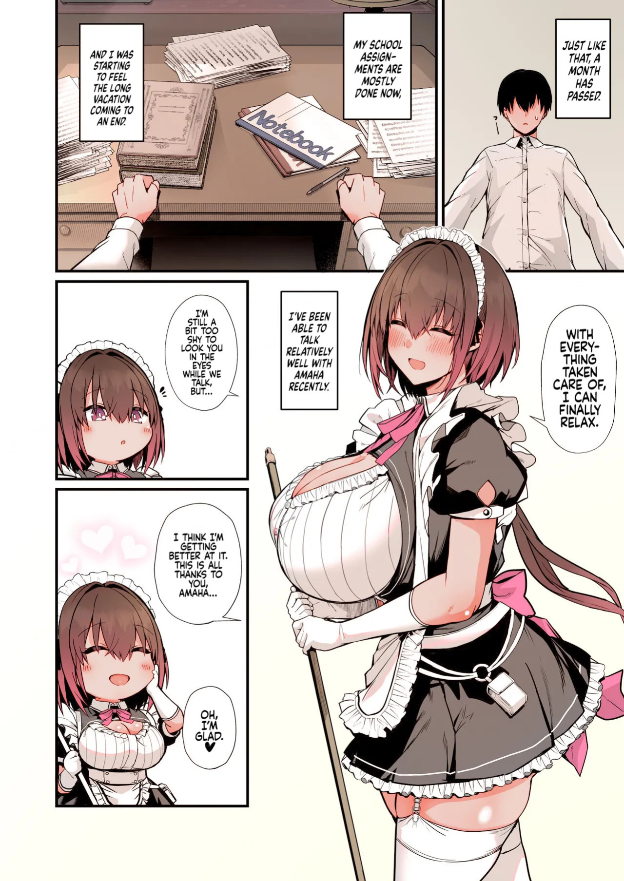 [Flock Blue (Blue_Gk)] Love Maid -Yasashikute Amaama na Kyonyuu Ero Maid San to SEX Shimakuru Ohanashi- [English] [Colorized] [Digital]