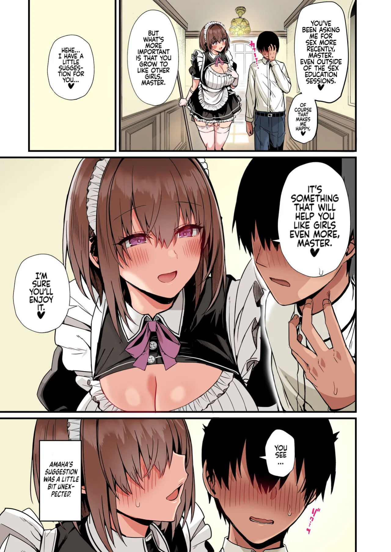 [Flock Blue (Blue_Gk)] Love Maid -Yasashikute Amaama na Kyonyuu Ero Maid San to SEX Shimakuru Ohanashi- [English] [Colorized] [Digital]