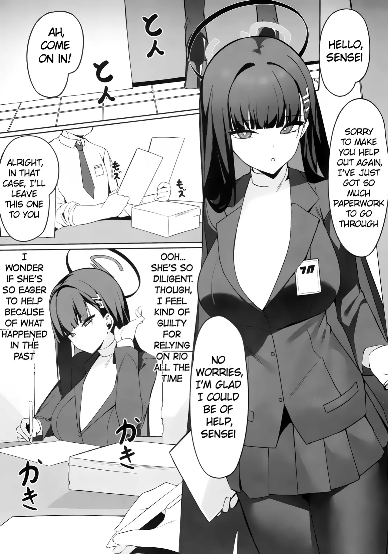(C104) [Happy Mayonnaise (Asla)] Rio Kaichou no Shazai Sex | President Rio's Apology Sex (Blue Archive) [English]