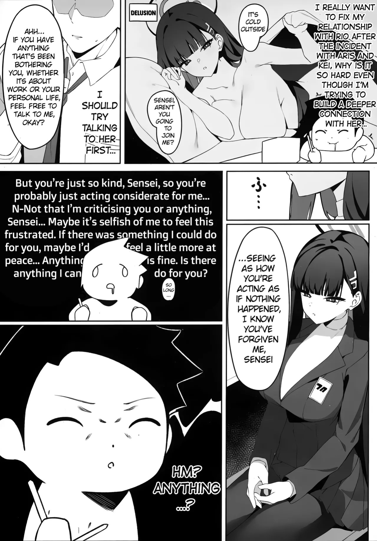 (C104) [Happy Mayonnaise (Asla)] Rio Kaichou no Shazai Sex | President Rio's Apology Sex (Blue Archive) [English]