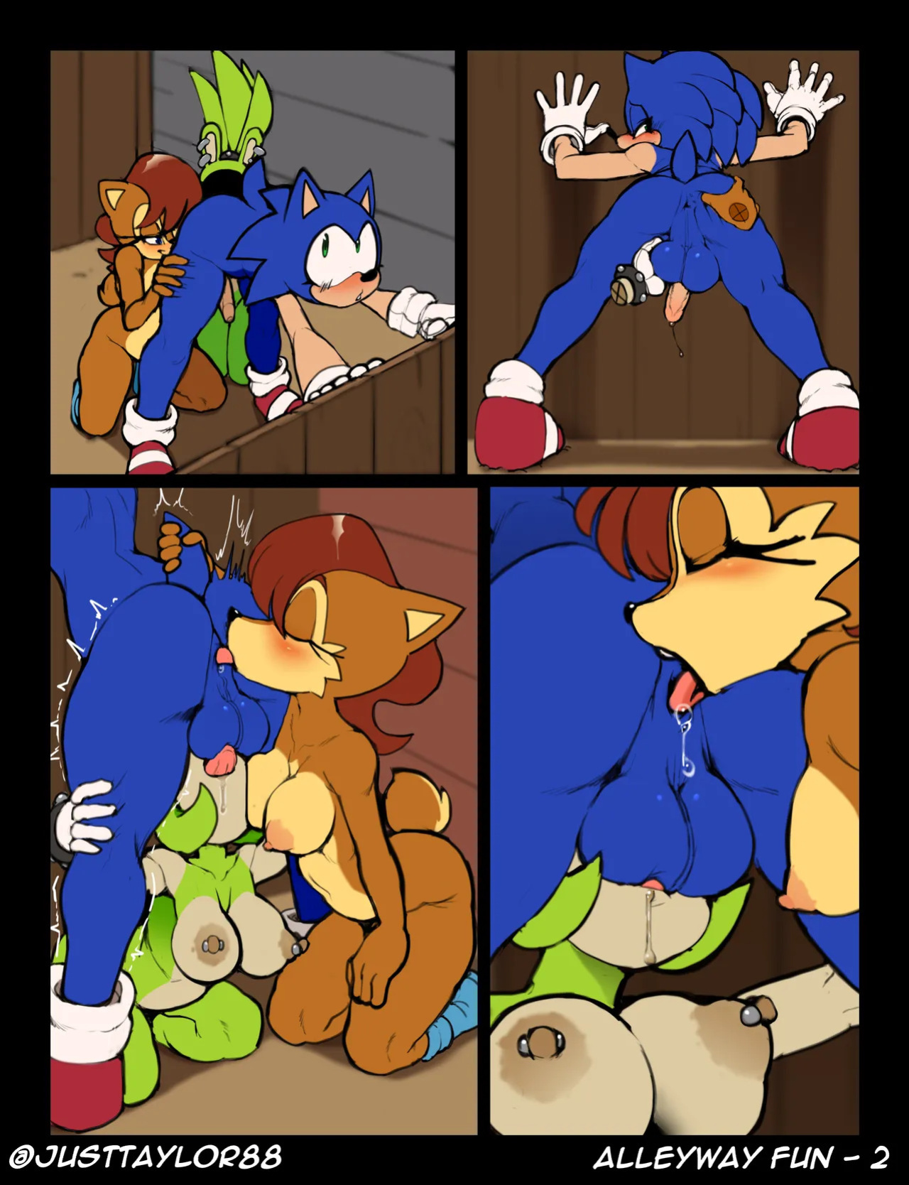 [JustTaylor (Natethecat24/TaylorTheFox24)] Alleyway Fun