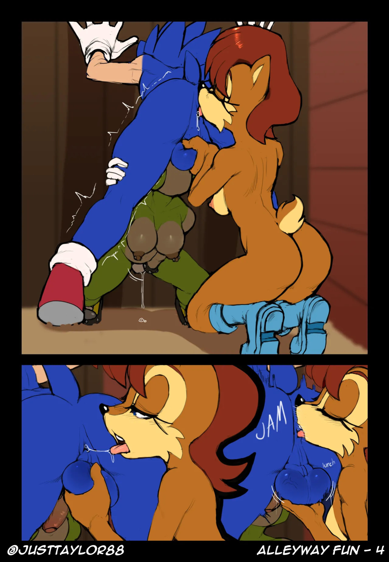 [JustTaylor (Natethecat24/TaylorTheFox24)] Alleyway Fun