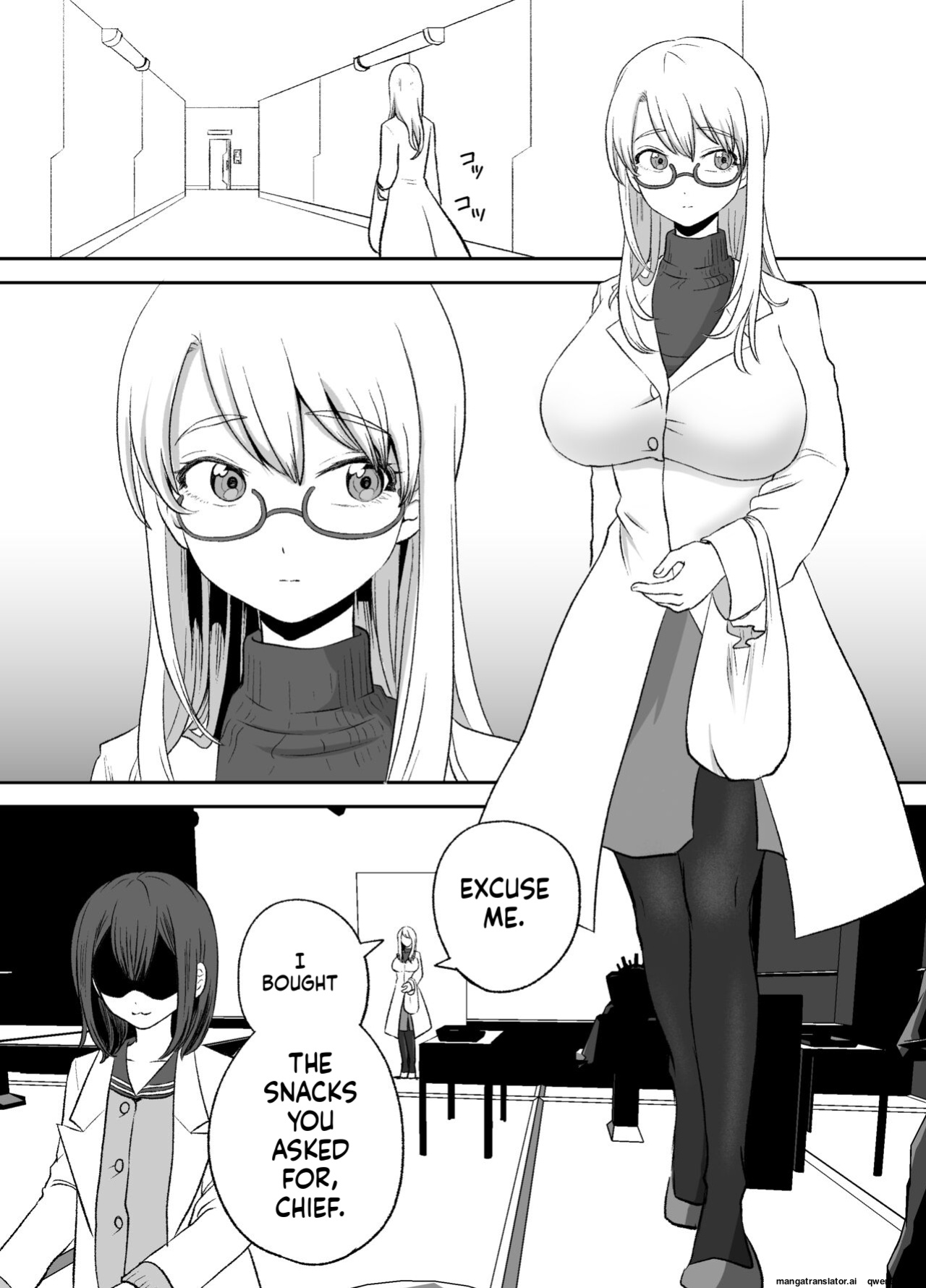 [Eichi Kenkyuujo (Blank)] Omocha Kaihatsubu Joshu-chan no Sanzan na Nichijou [English] [SCANMTL]