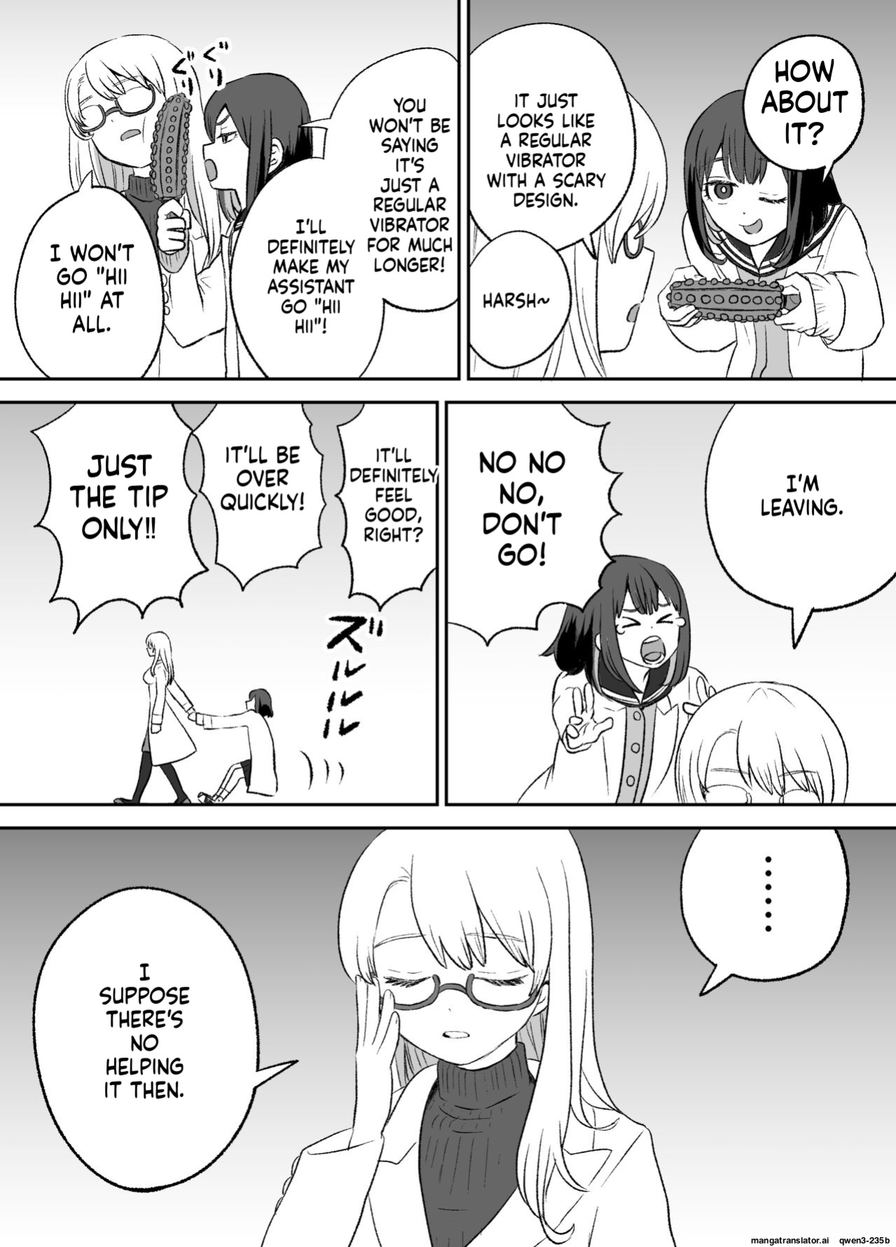 [Eichi Kenkyuujo (Blank)] Omocha Kaihatsubu Joshu-chan no Sanzan na Nichijou [English] [SCANMTL]