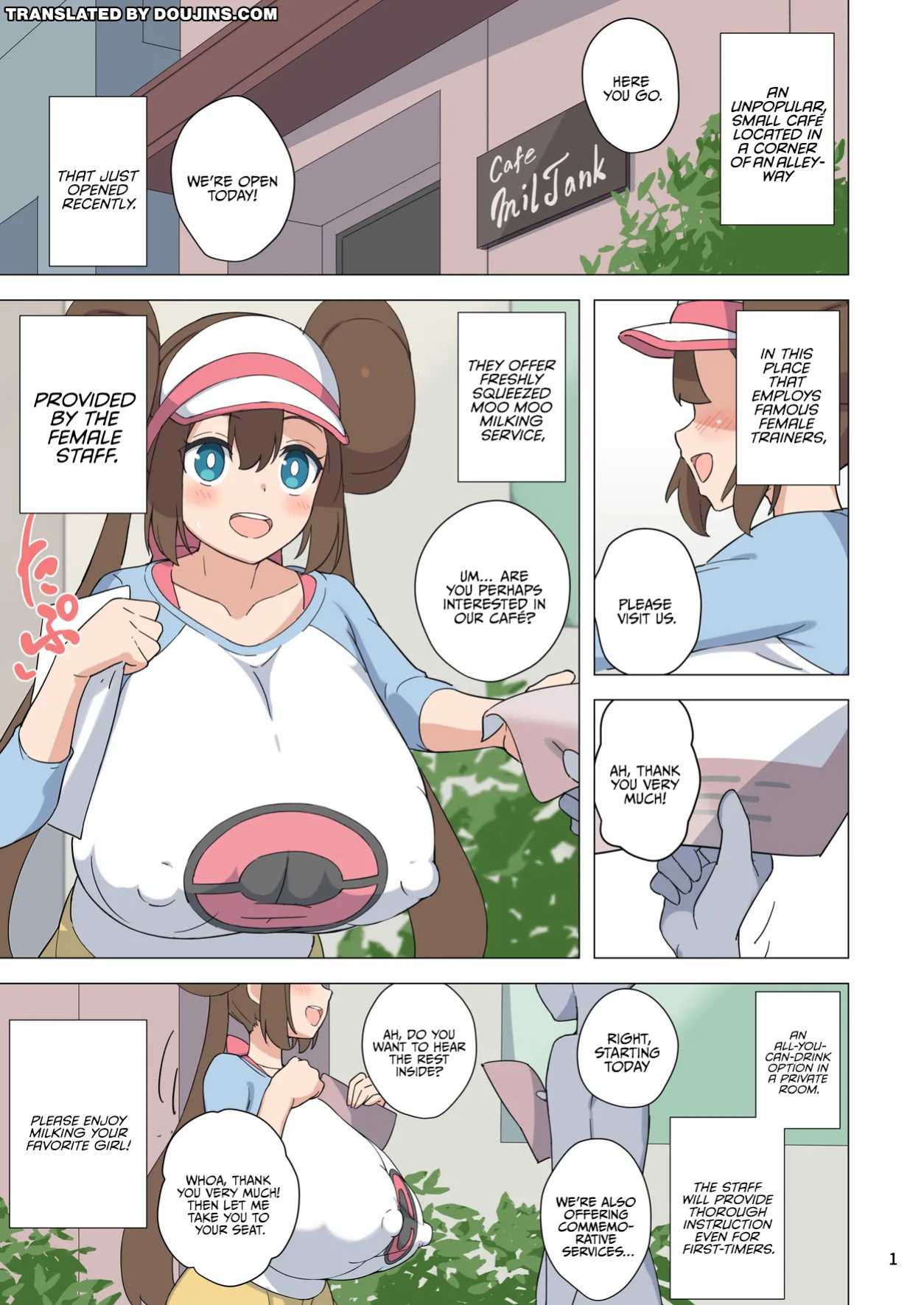 [Wakusei Bold (Sabon)] Bakunyuu PokeTra Junyuu Cafe | Huge Breasted Pokemon Trainer Breastfeeding Cafe (Pokémon) [English] {Doujins.com} [Digital]