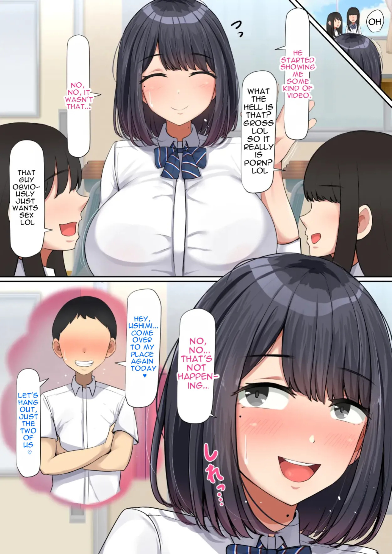 [Nhoo Chitai (Emasson)] A big-breasted girl in the class who is easily swayed and has a weak will.
