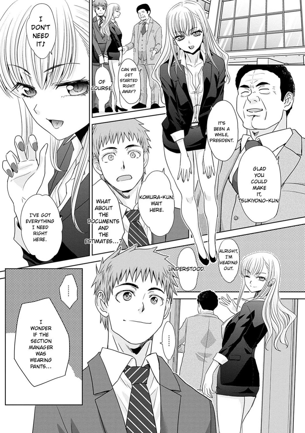 [Itaba Hiroshi] Tsukiyono Kachou wa Gal o Yamerarenai - Tsukiyono The manager can't quit a gal [English]