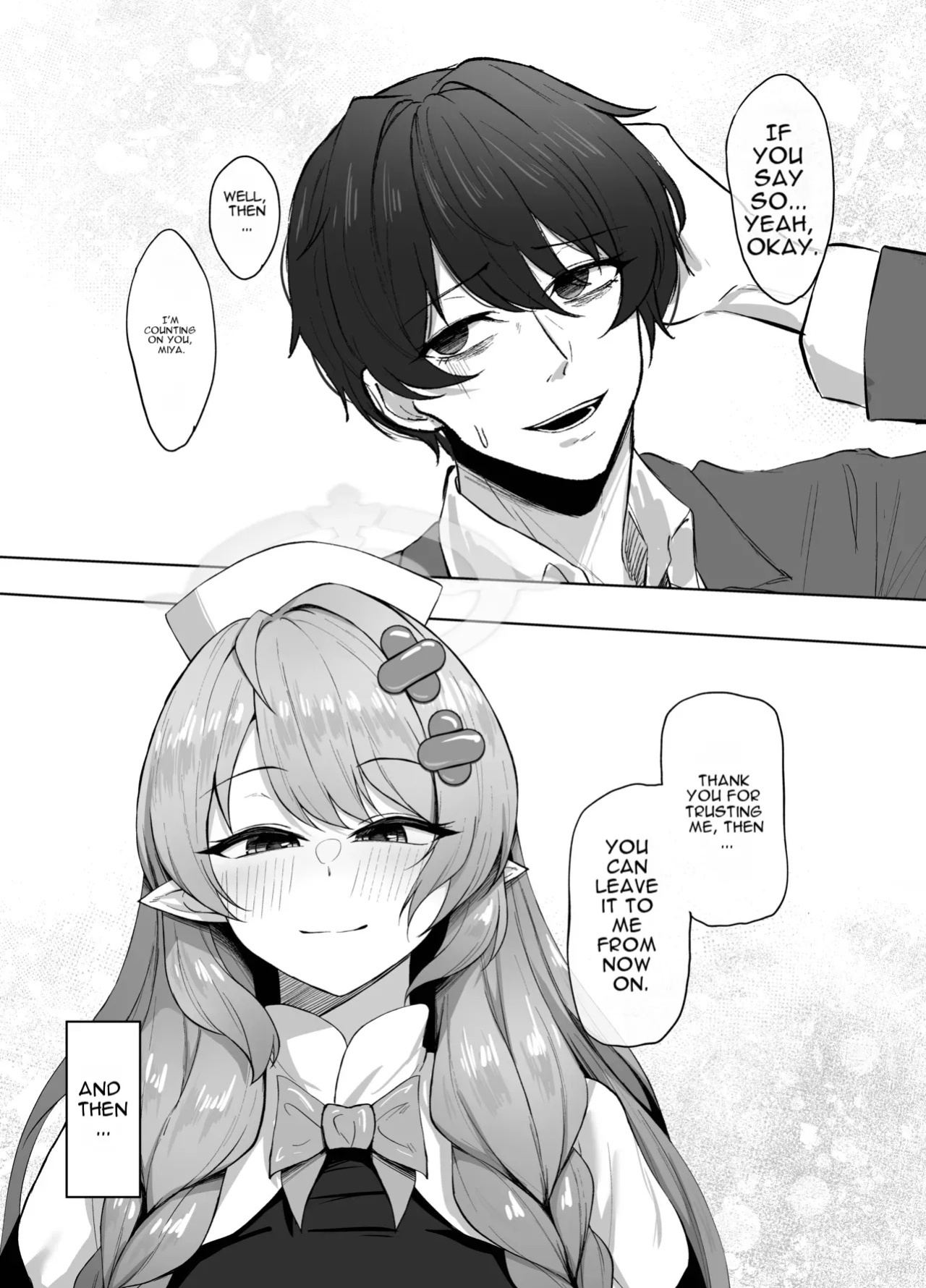 [Giniro Ringo Batake (Mukae)] Mine Aomori, Sensei no Oyome-san (Senzoku Nama Onaho) ni Eikyuu Shuushoku Daisekou!? (Blue Archive) [English] [Digital]