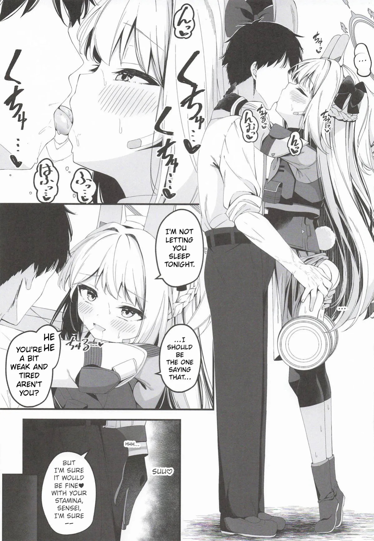 (C108) [Tsukuten (Madoka Tsukumo)] Hatsujou Usagi Tairyou Hassei!? | Many Rabbits in Heat (Blue Archive) [English]