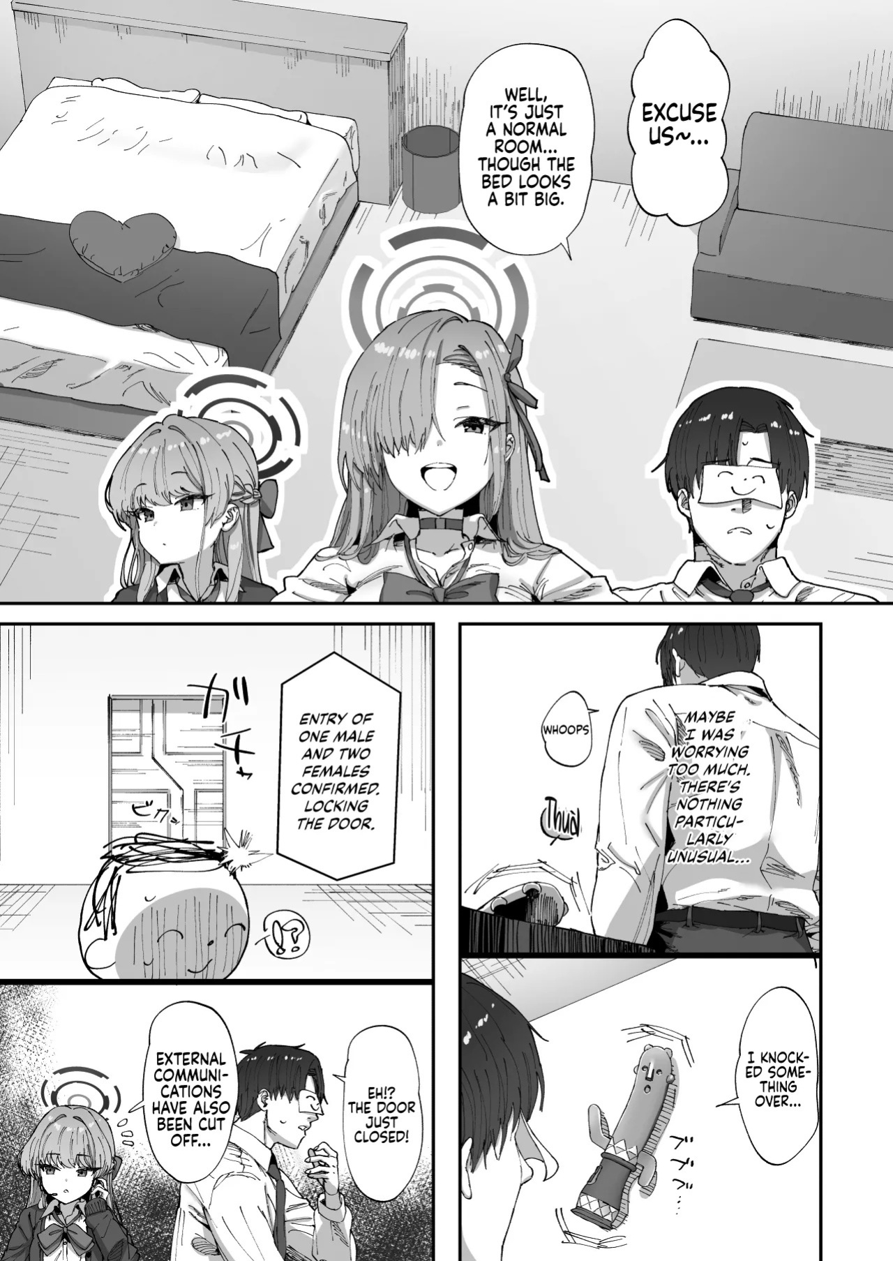 [Hikagemon (Tenpiboshi)] Asuna to Toki to Sex Shinai to Derarenai Heya | A Room You Can’t Leave Without Having Sex with Asuna & Toki (Blue Archive) [English] [DKKMD Translations] [Digital]