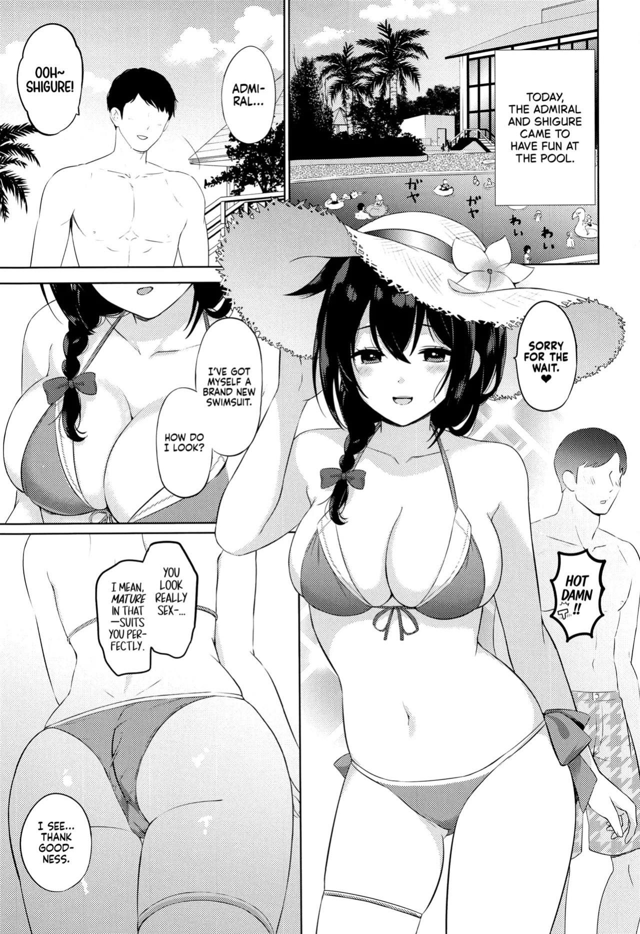 (Dai 2-Kai Akihabara "Chou" Doujinsai+) [Nanairo no Neribukuro (Nanashiki Fuka)] Shigure to Atsui Natsu｜Shigure and the Hot Summer (Kantai Collection -KanColle-) [English] [Ne-Kai Agenda]