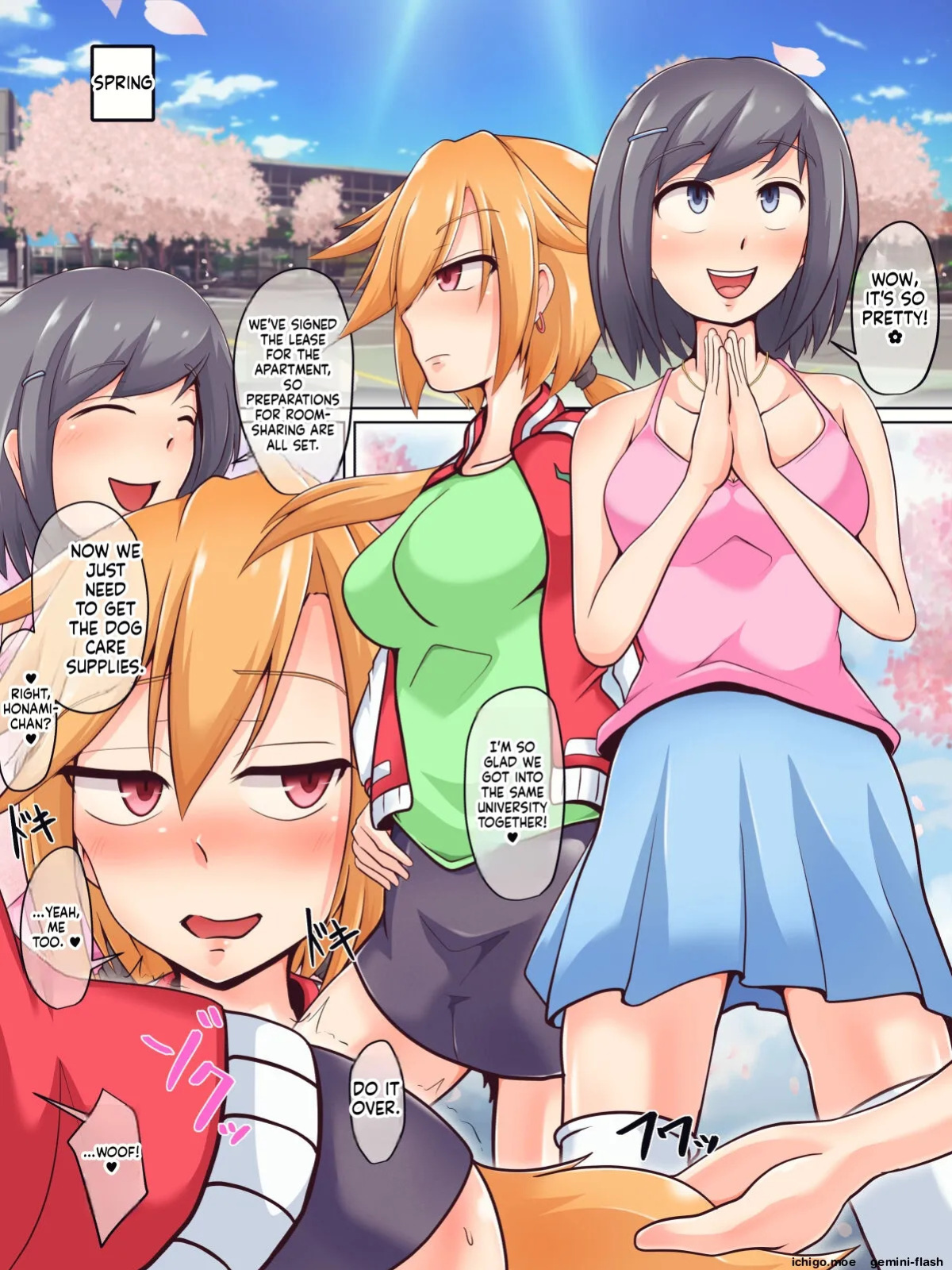 [Hinotama Firearms (Hinotama Haru)] JD Couple to Inu no Seikatsu - Doggy life of the university women couple.