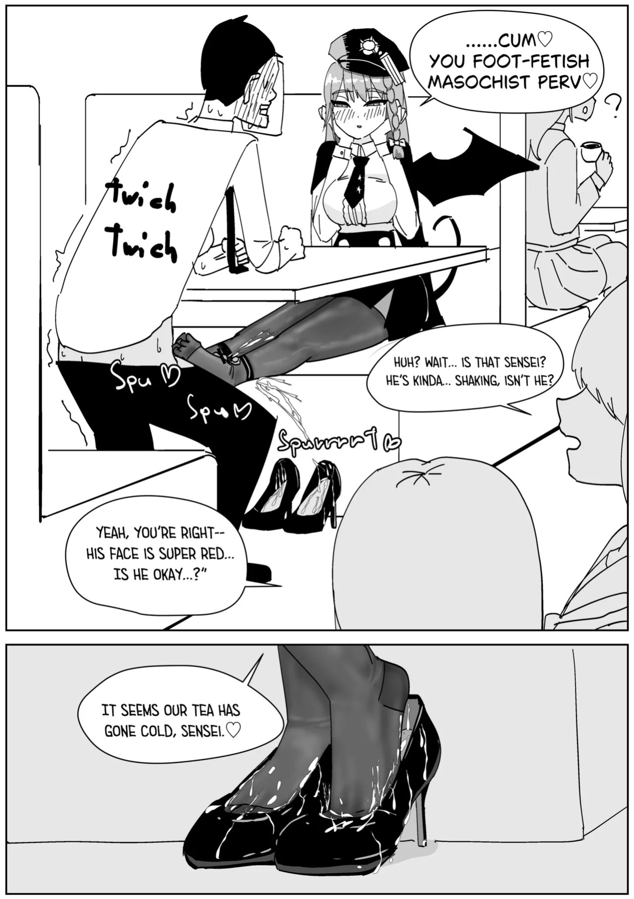 [Sockshop / ヤバい靴下屋さん] Haruna's Secret Pantyhose job at the Cafe