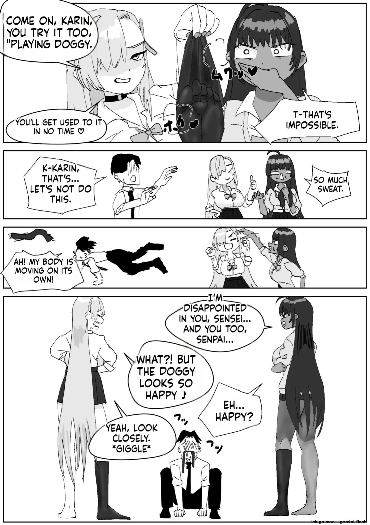 [Sockshop / The Crazy Sock Shop] Karin & Asuna: Disposing of Masochistic Trash-Sperm with Super-Stinky Foot Masturbation