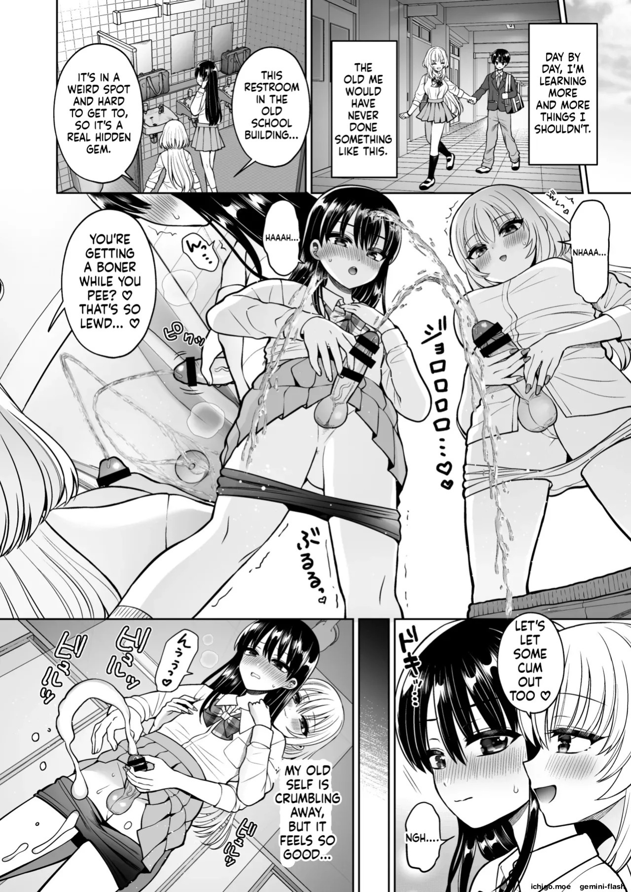 "Oshiruko Vibes (Piri-Piri Scallion)" — The person I exposed turned out to be the class troublemaker—who was a *futanari*.