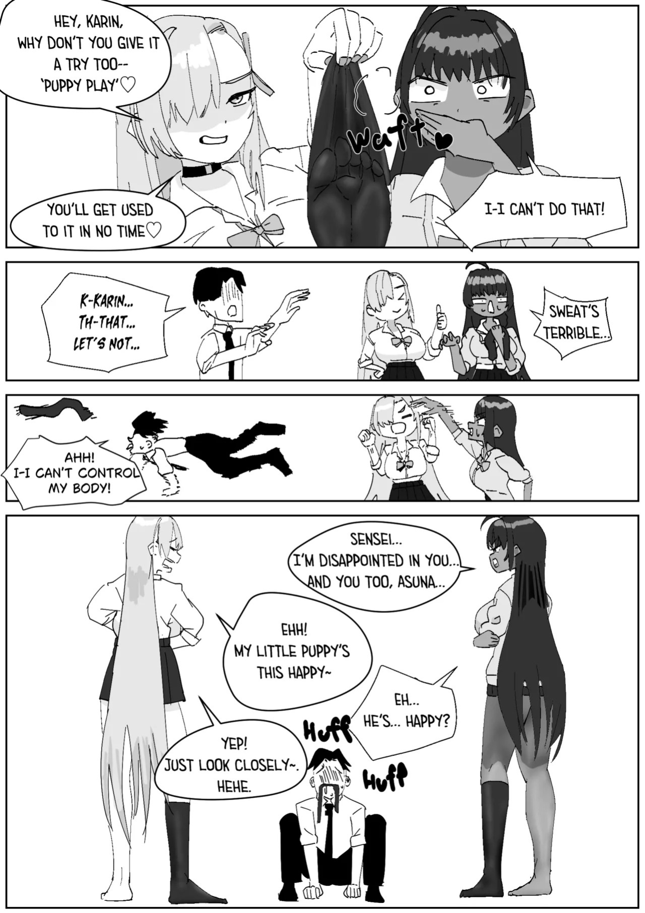 [Sockshop / ヤバい靴下屋さん] Karin & Asuna Masochist’s Cum Squeezed by Stinky Feet