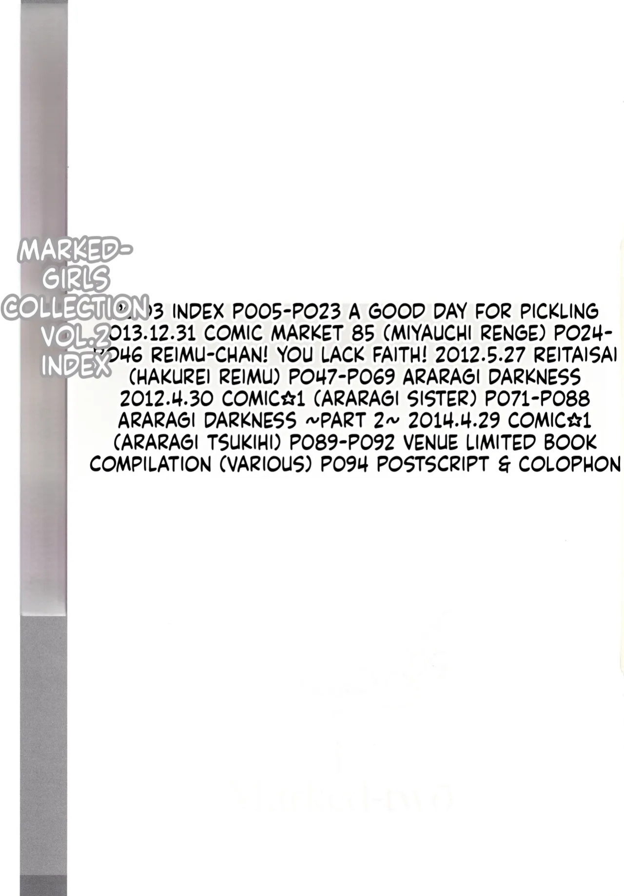 [Marked-two (Suga Hideo)] Marked-girls Collection Vol.2 (Various) [English] [ScanMTL] [Digital]