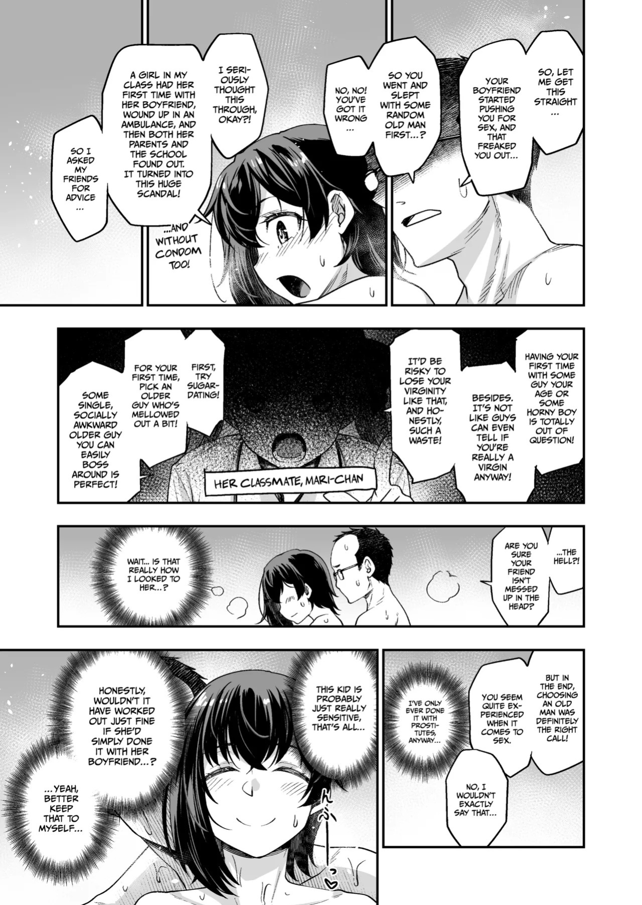 [Atsuatsu Muchimuchi (Hisakawa Tinn)] I’d rather have a purely physical relationship with an Old man than a boyfriend who’s only after my body. [English] [Gagak_Ireng] [Digital]
