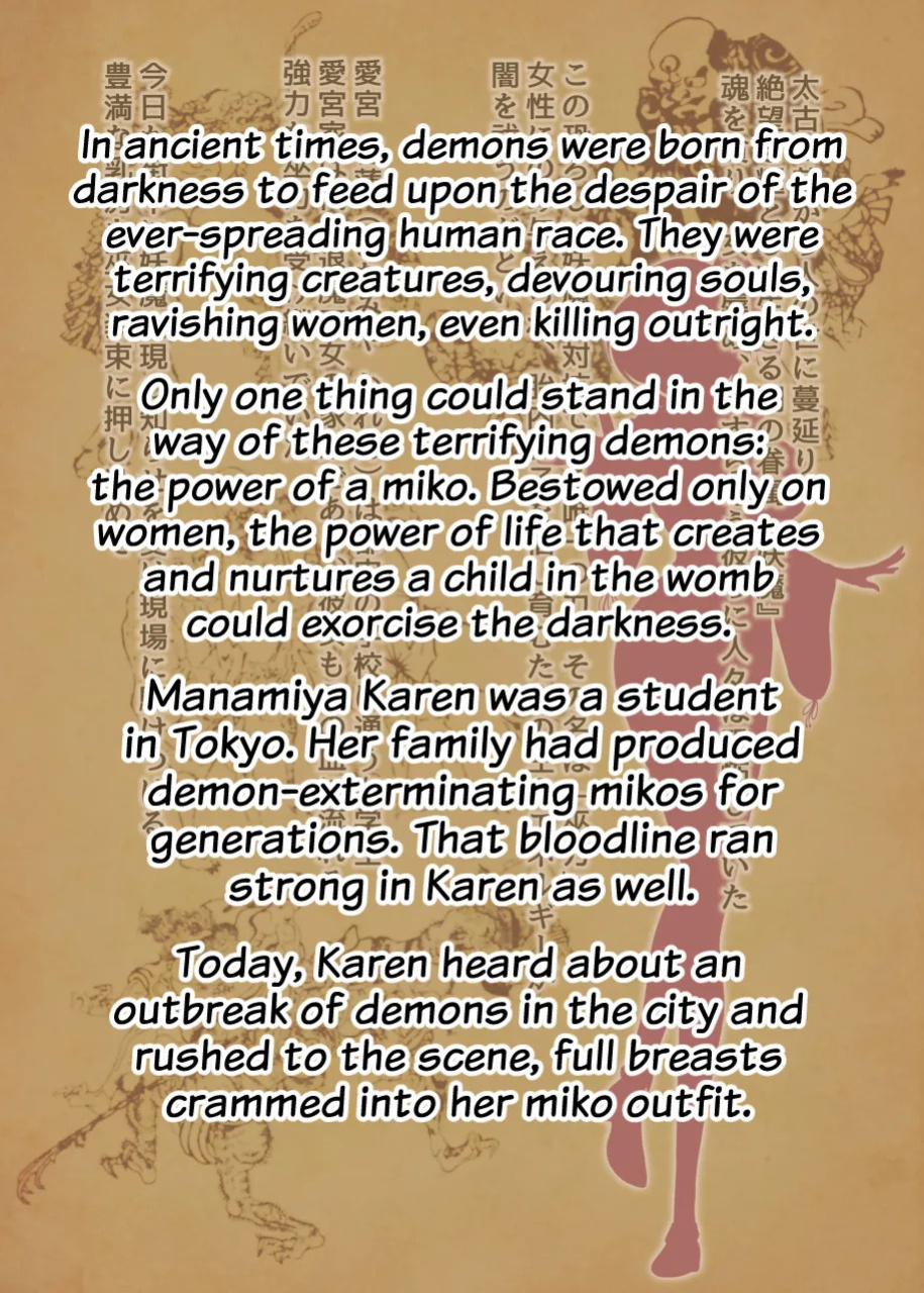 [Izumi] Junyuu Gal Taima Miko Karen | Milking Gyaru Exorcist Miko Karen [English] [EHCOVE]