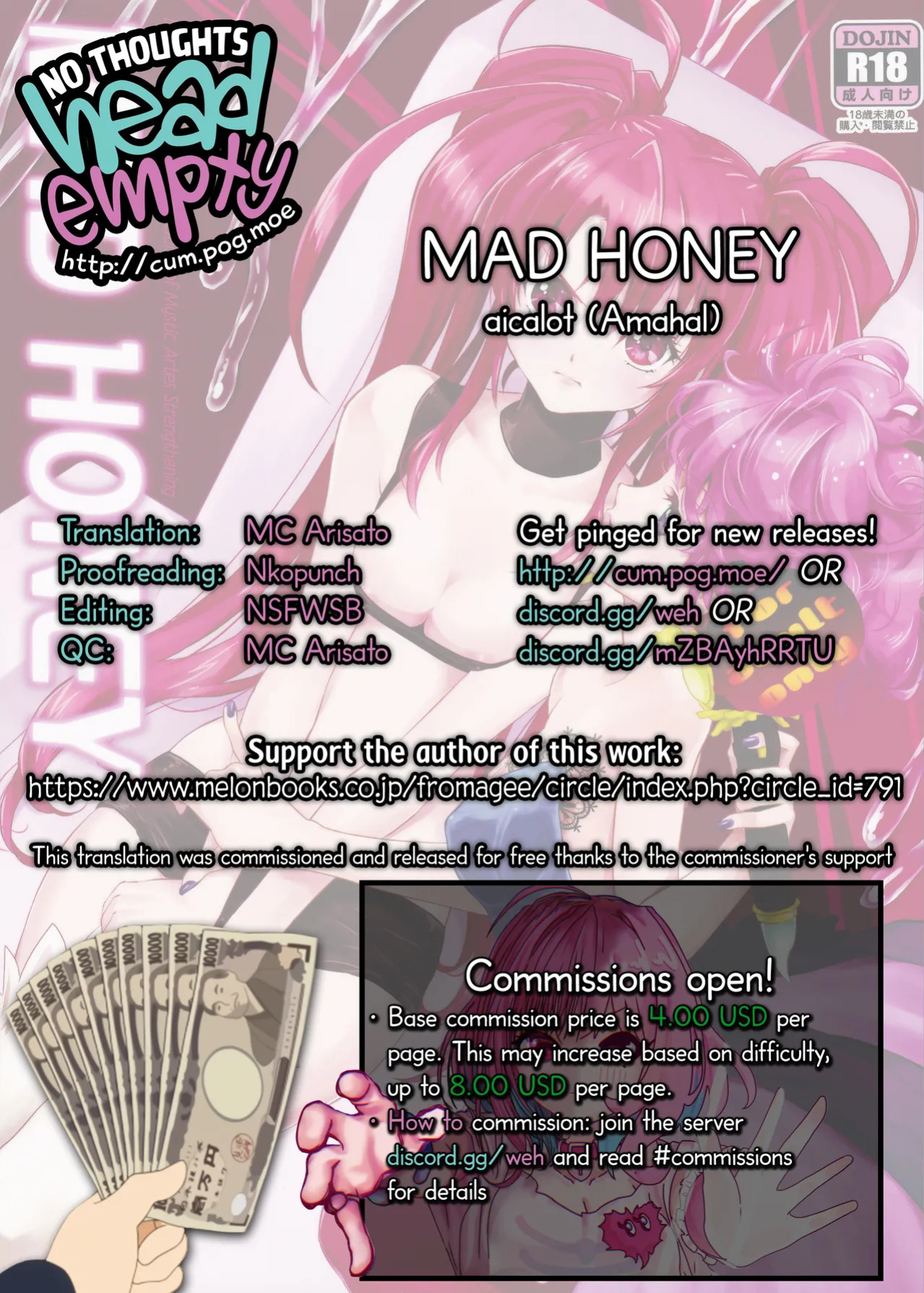 (C85) [aicalot (Amahal)] MAD HONEY (Tales of Destiny 2) [English] [head empty]