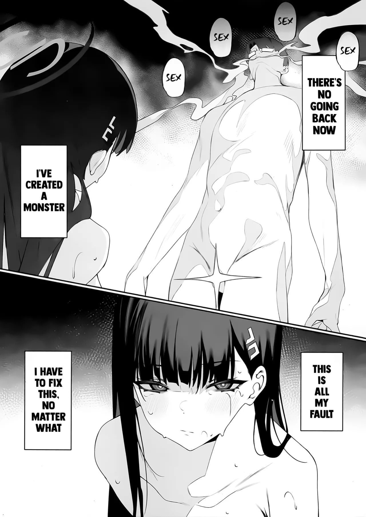 (C106) [Happy Mayonnaise (Asla)] Sensei Kore wa Watashi no Handan desu Douzo Goriyou Kudasai (Blue Archive) [English]