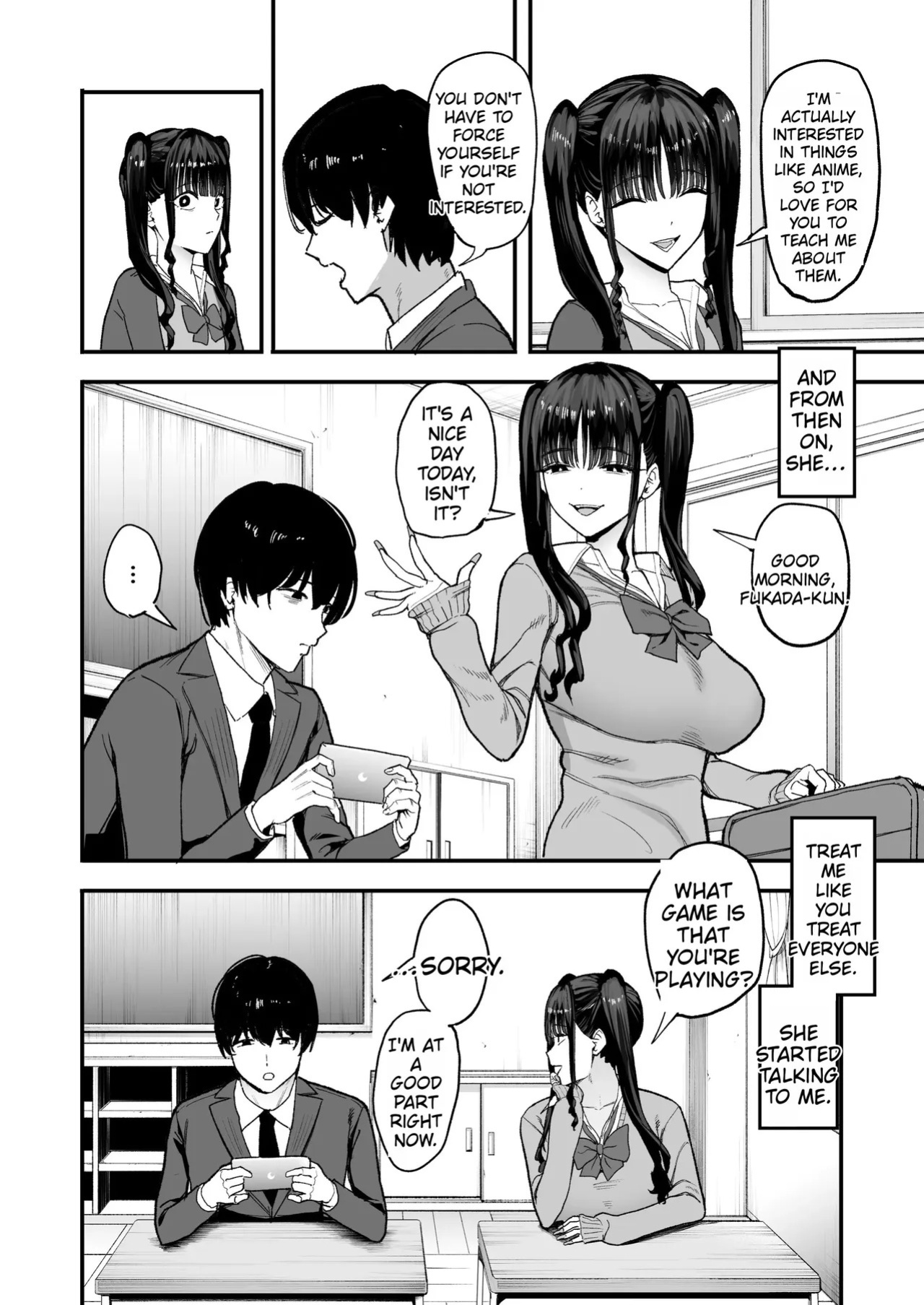 [Amagami Honpo (Manno)] Nijigen Otaku no Ore ga Tenkou Shite Kita Kyonyuu Idol ni Otosareru made - A 2D Otaku Falls for the Curvy Idol Transfer Student | How I, a 2D-Obsessed Otaku, Fell for the Busty Idol Who Transferred to My School [English] [Digital]