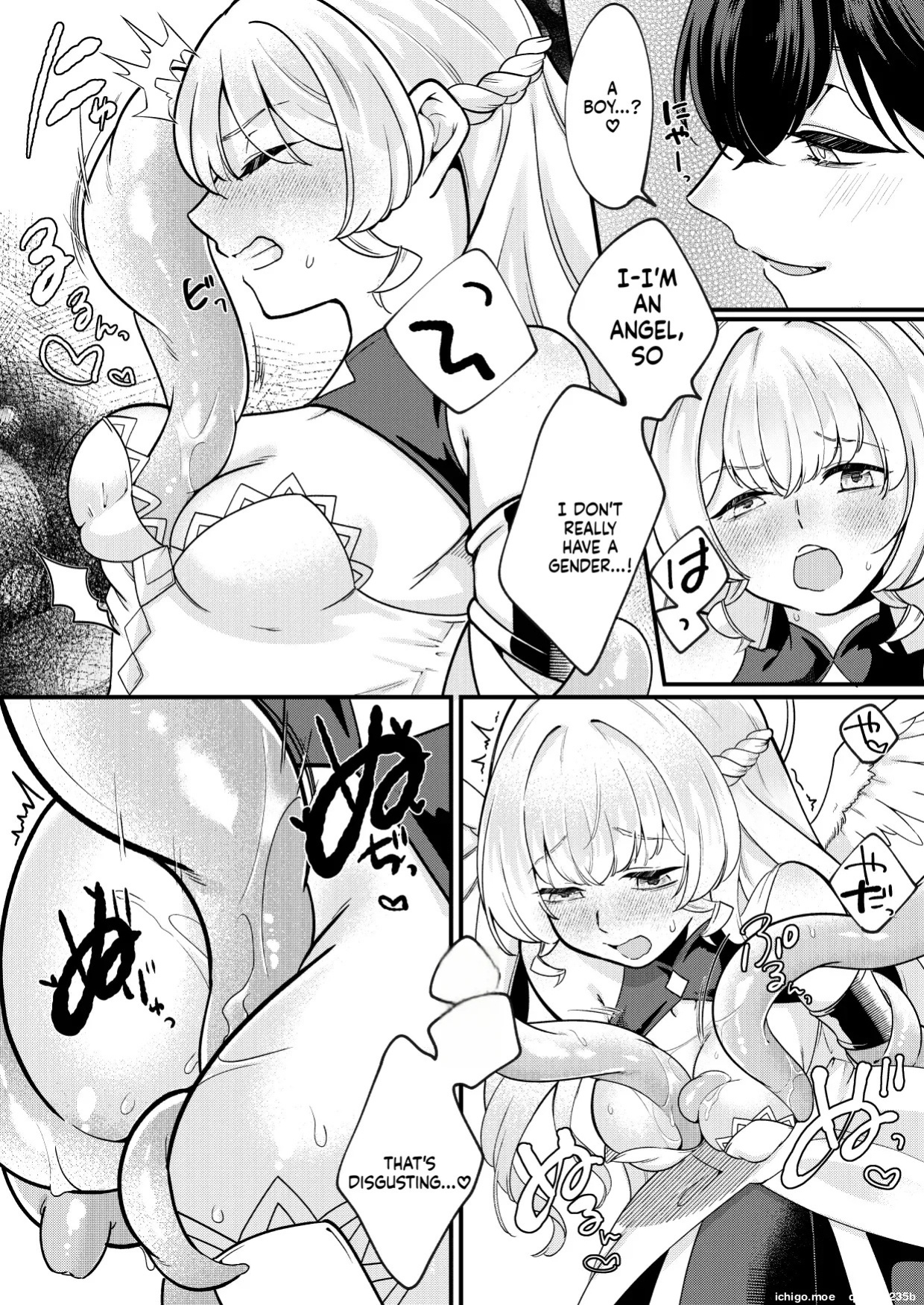 [Permission] Futanari Tenshi ga Succubus ni Jikakyousei Sareru Ohanashi [English] [SCANMTL]