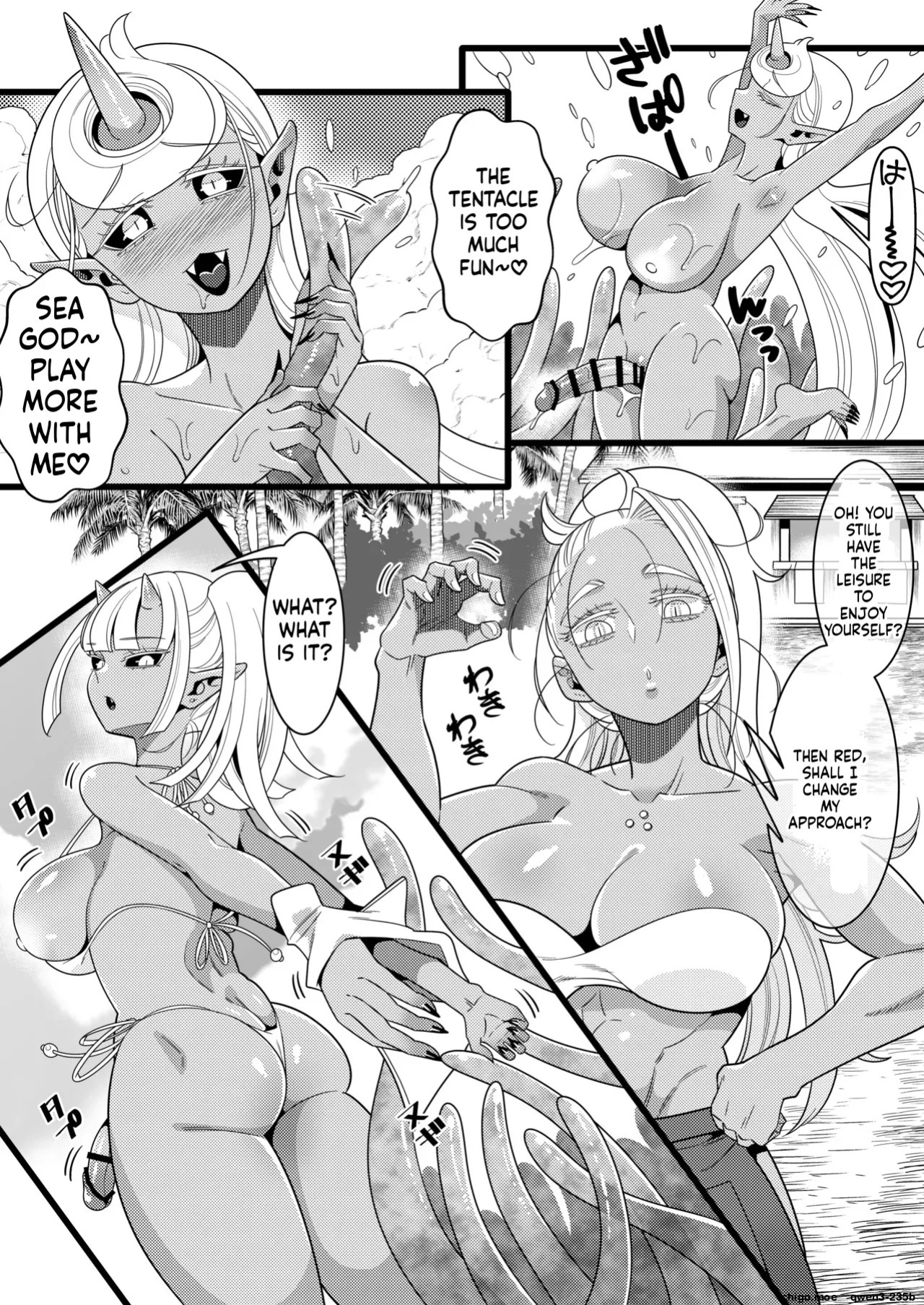 [Ijou Sentakubyori (Kashou)] Futanari Oni VS Umi Kamisama [English] [SCANMTL] [Digital]