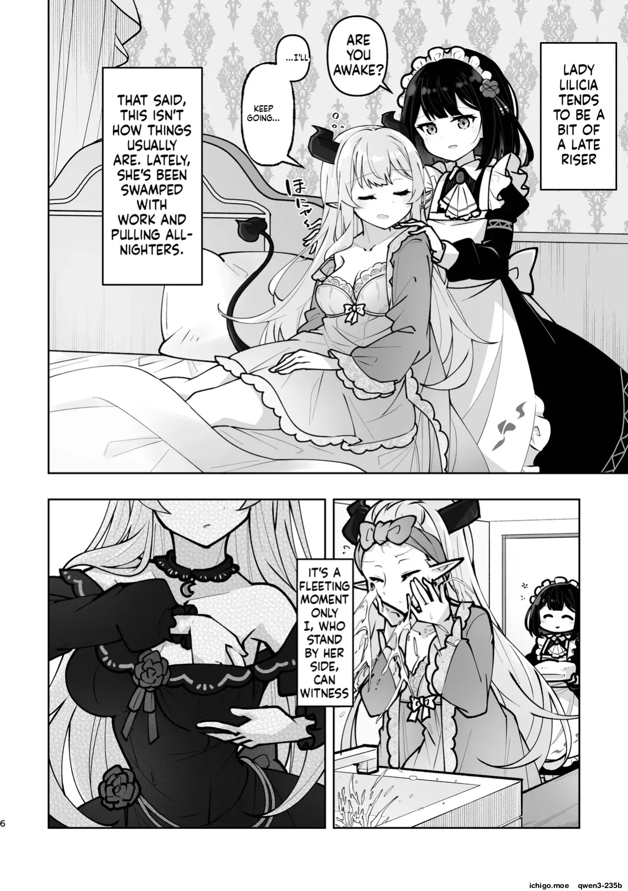 [Sanshikisumire (Molgen)] Mazoku Reijou to Maid-san - Toiki Kasanaru Irozuku Hi - Demon Lily and the Noir -Maid When Colors Bloom- | The Demon Lord's Daughter and Her Maid - Days That Blossom as Their Breaths Mingle (Mazoku Reijou to Maid-san no 30-nichi)