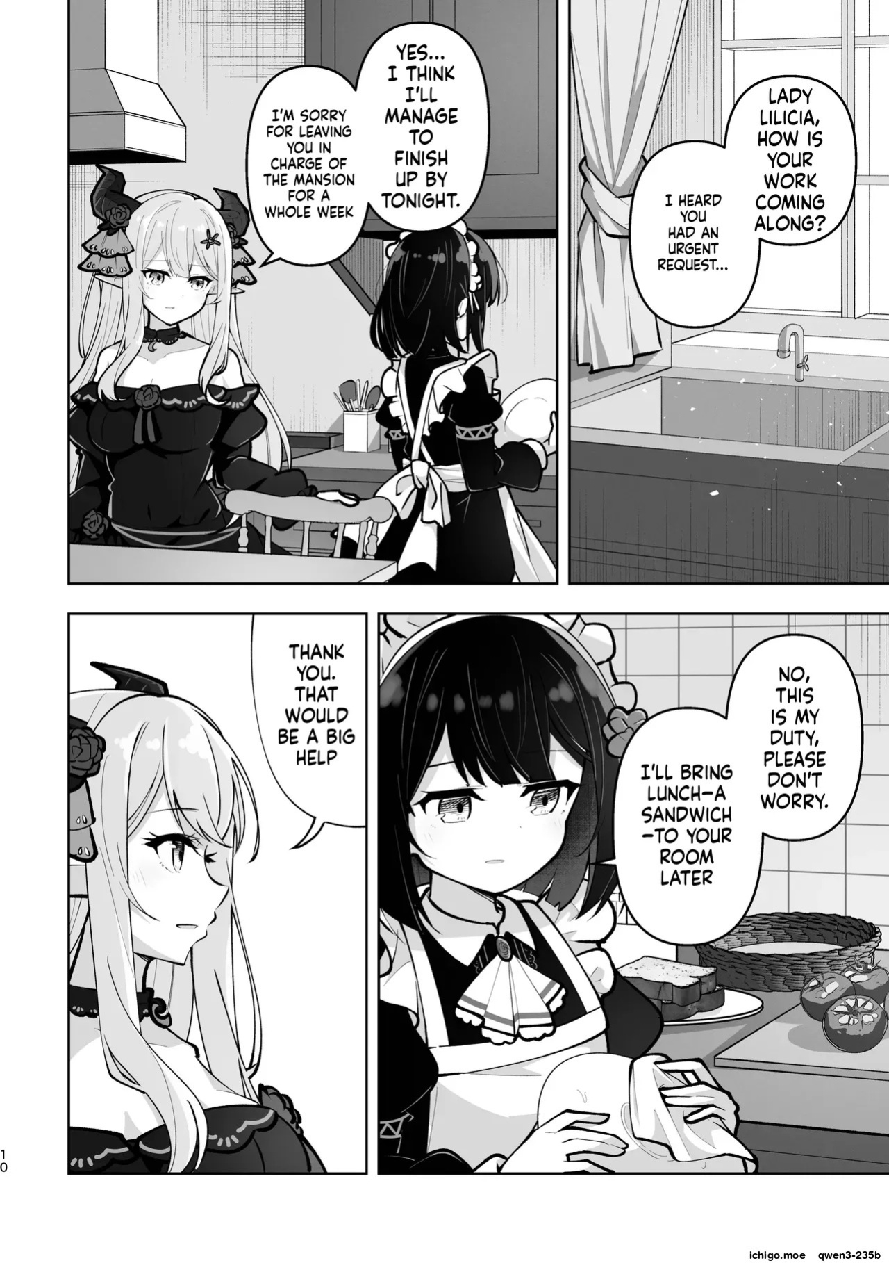 [Sanshikisumire (Molgen)] Mazoku Reijou to Maid-san - Toiki Kasanaru Irozuku Hi - Demon Lily and the Noir -Maid When Colors Bloom- | The Demon Lord's Daughter and Her Maid - Days That Blossom as Their Breaths Mingle (Mazoku Reijou to Maid-san no 30-nichi)