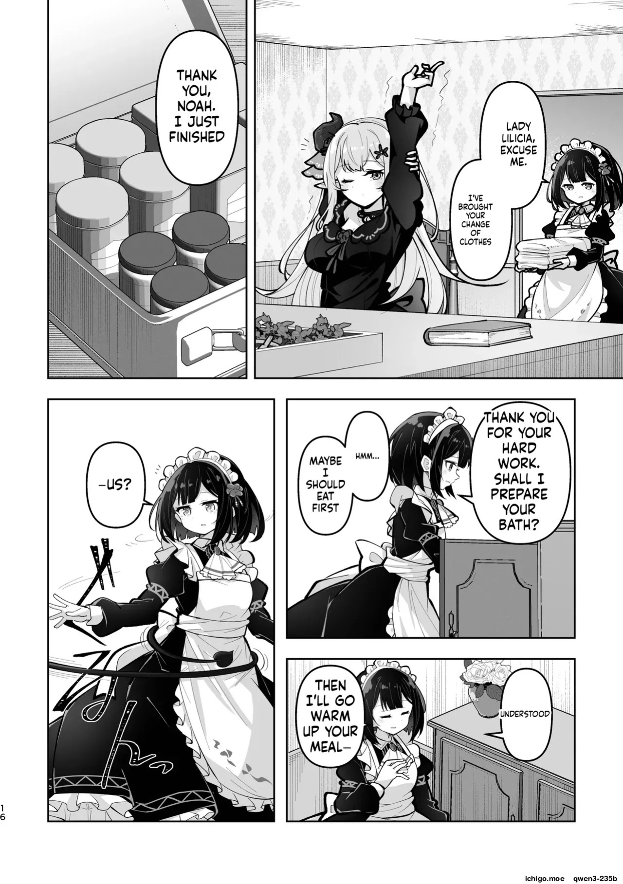 [Sanshikisumire (Molgen)] Mazoku Reijou to Maid-san - Toiki Kasanaru Irozuku Hi - Demon Lily and the Noir -Maid When Colors Bloom- | The Demon Lord's Daughter and Her Maid - Days That Blossom as Their Breaths Mingle (Mazoku Reijou to Maid-san no 30-nichi)