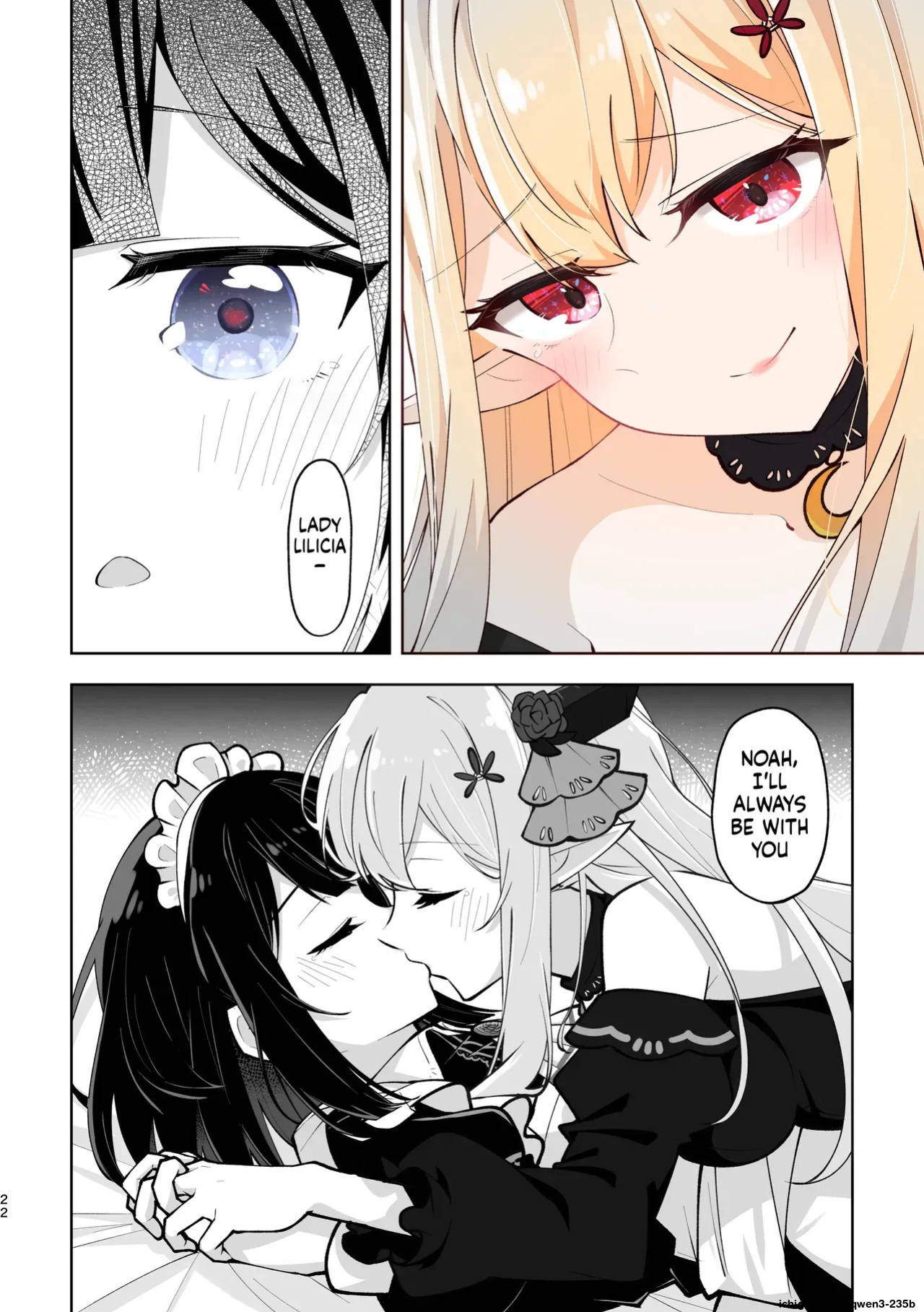 [Sanshikisumire (Molgen)] Mazoku Reijou to Maid-san - Toiki Kasanaru Irozuku Hi - Demon Lily and the Noir -Maid When Colors Bloom- | The Demon Lord's Daughter and Her Maid - Days That Blossom as Their Breaths Mingle (Mazoku Reijou to Maid-san no 30-nichi)