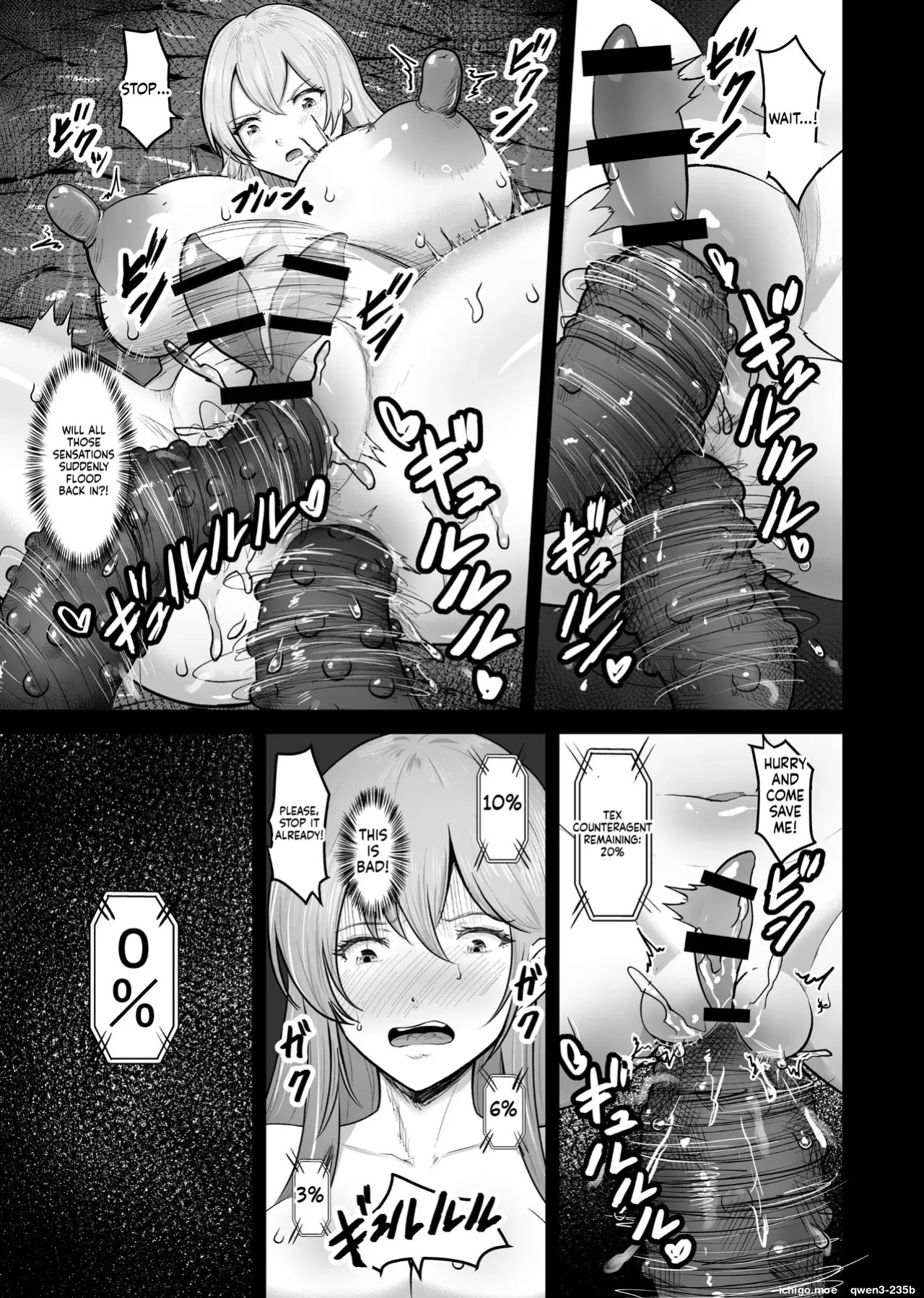 [mushoku muho] Wearing a sensory deprivation suit, she holds out expressionlessly at first, but after it gets destroyed she ends up making ahegao faces and cumming nonstop (pt 1-2) (SCANMTL)