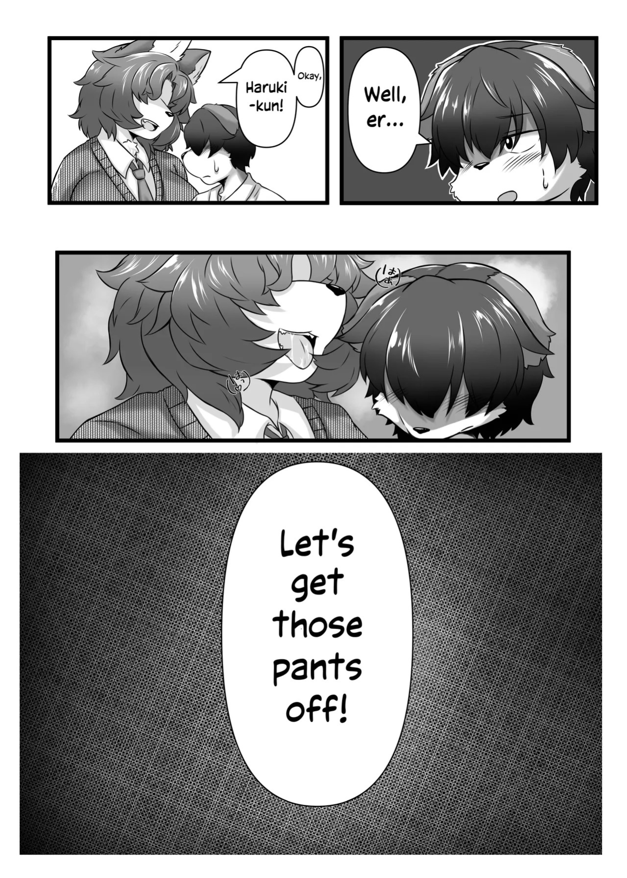 [Kinoko-mura (Eringi Chadzuke)] Haruki to Mama to Seifuku to | Haruki, Mama and the School Uniform (Two Beasts Or Not To Beast!) [English] [EHCOVE]