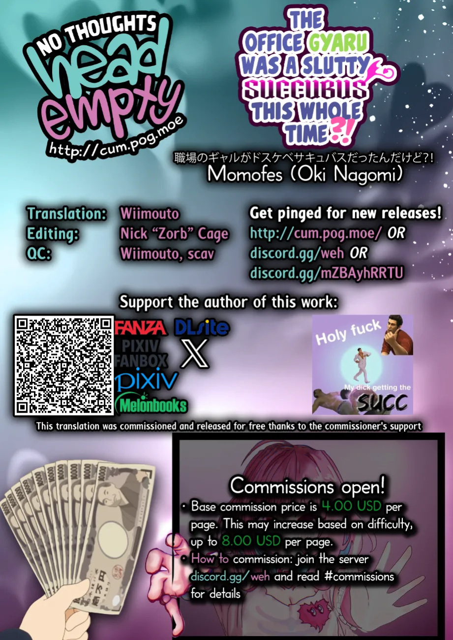 [Momofes (Oki Nagomi)] Shokuba no Gal ga Dosukebe Succubus Dattan dakedo?! ー The Office Gyaru Was A Slutty Succubus This Whole Time?! [English] [head empty] [Digital]