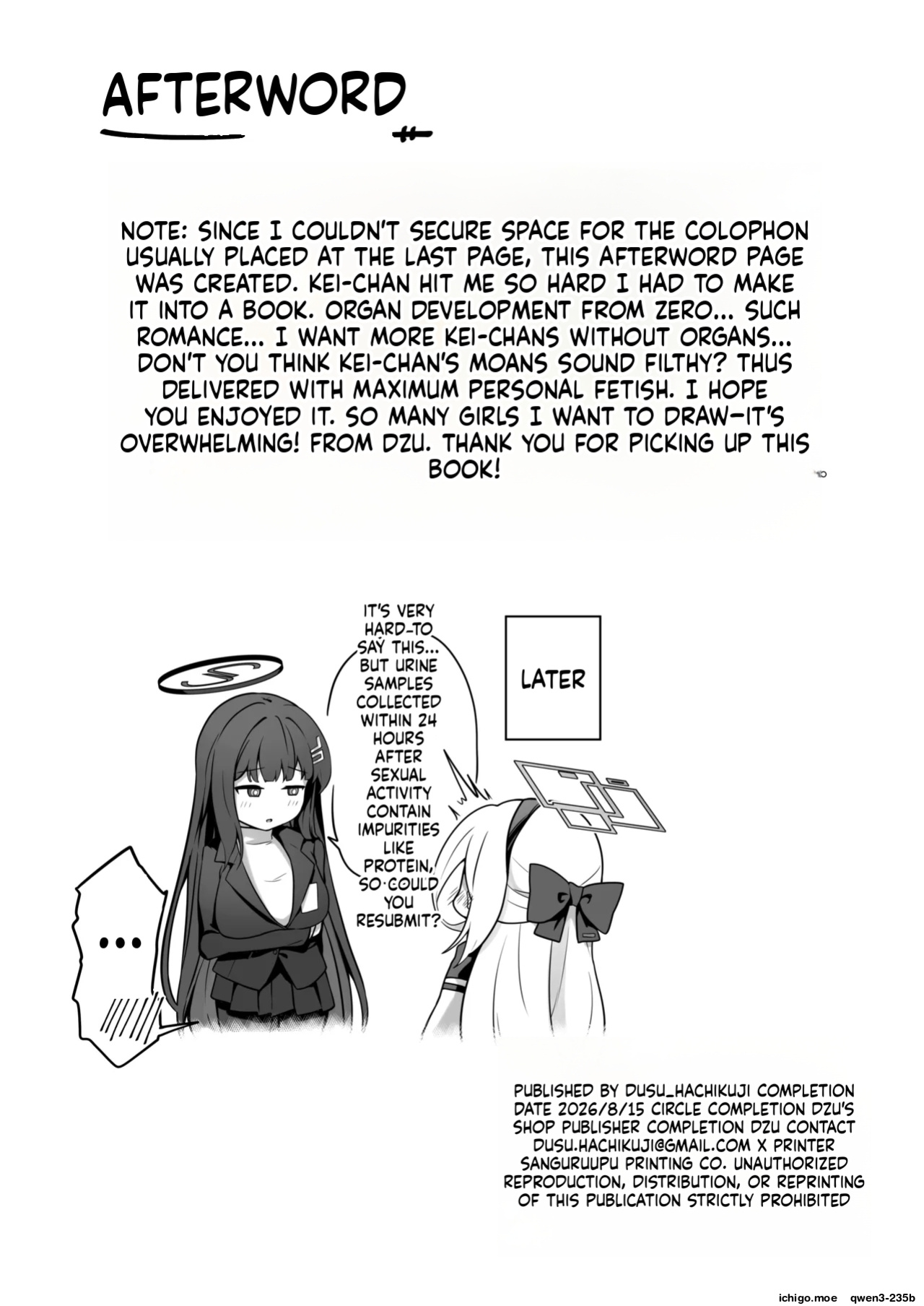 [Dusuya-san (Dusu)] Kei-chan Kaihatsu Keikaku! (Blue Archive) [English] [SCANMTL] [Digital]